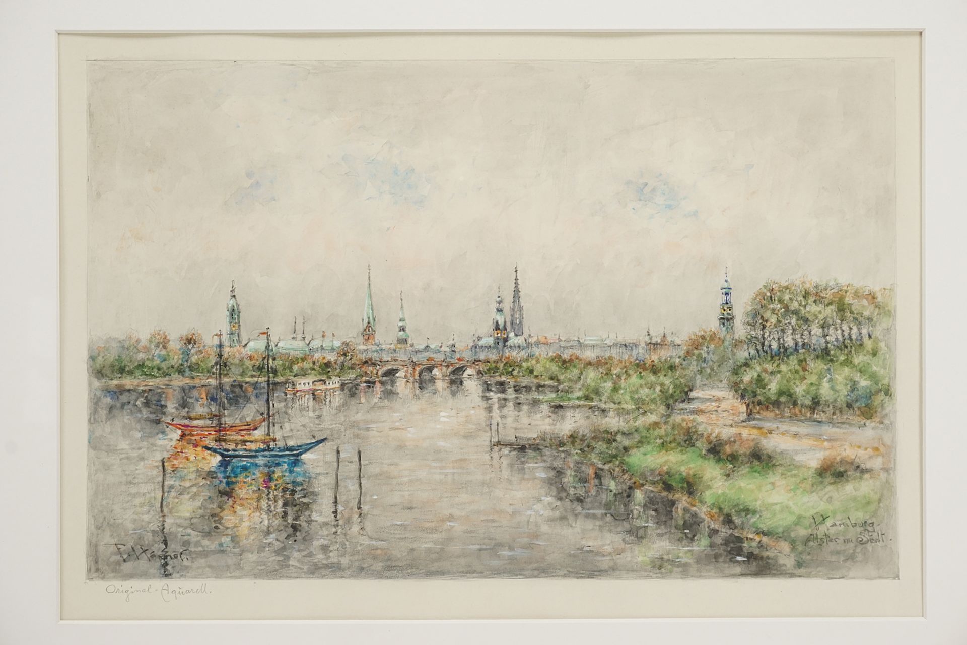 Ferdinand Höpner, "Hamburg. Alster und Stadt" - Bild 3 aus 4