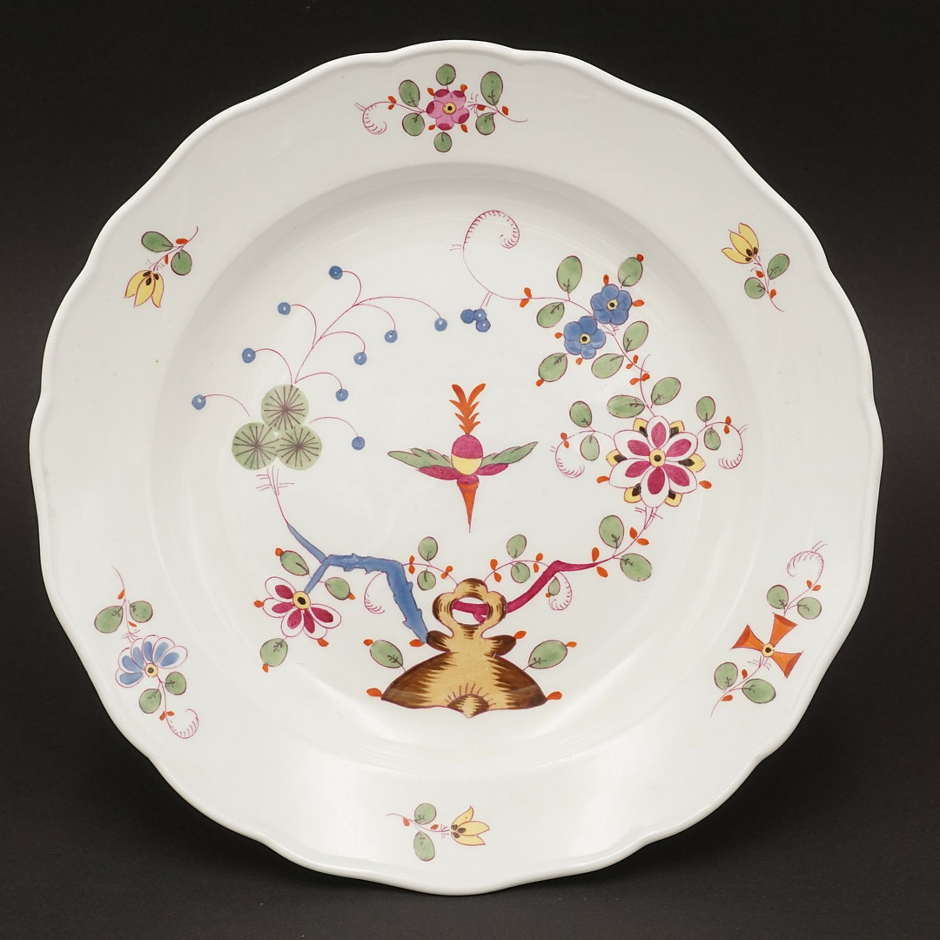 Meissen Teller mit indischer Malerei, 1815 - 1923