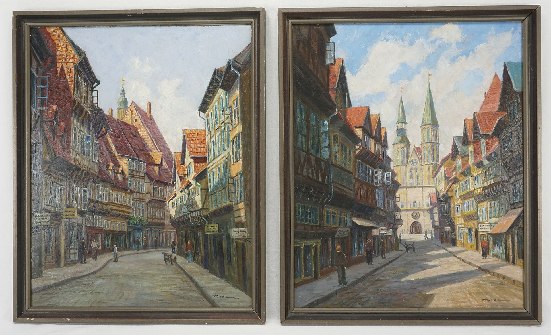 Fritz Thate, Zwei Straßenszenen aus dem unzerstörten Braunschweig