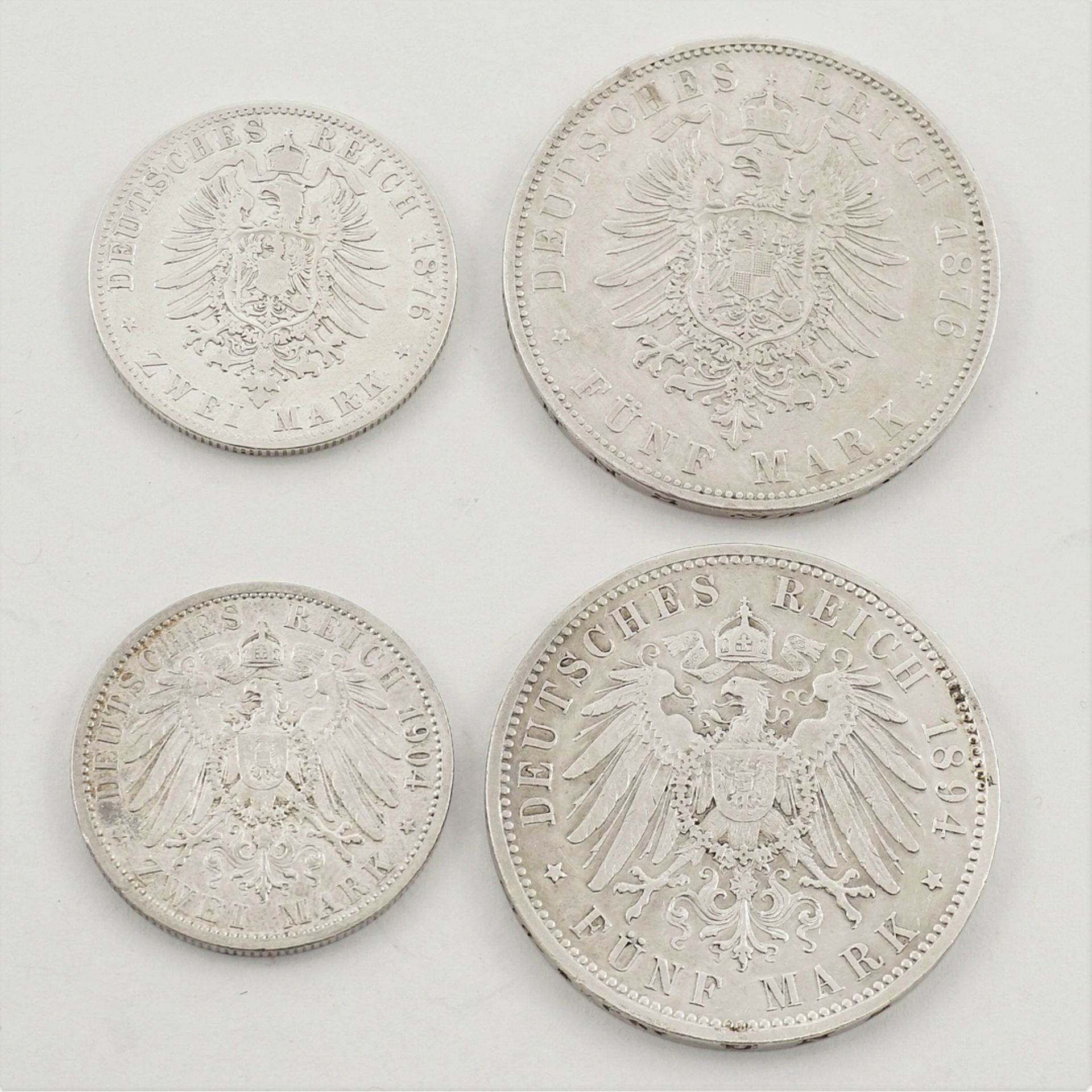 Vier Münzen Deutsches Reich, Preußen - Bild 2 aus 2