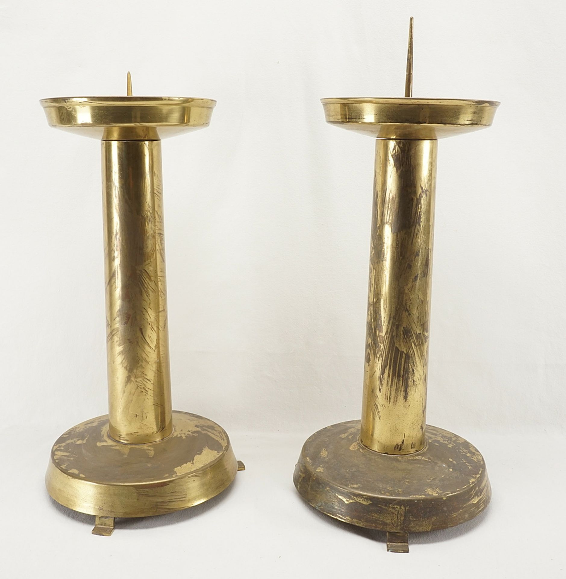 Two church candlesticks, around 1894