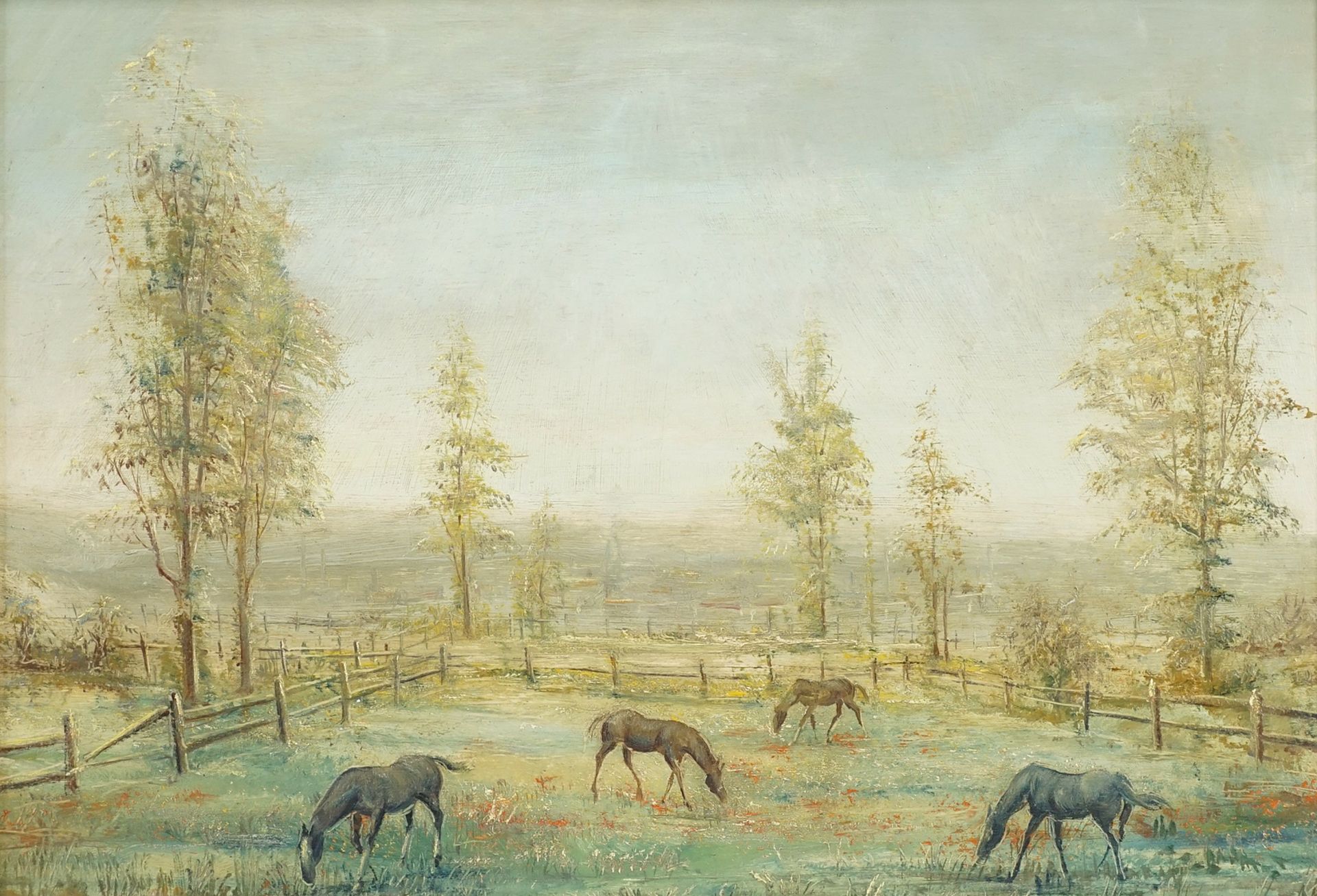Lorenz Bösken,  Pferde auf der sommerlichen Koppel