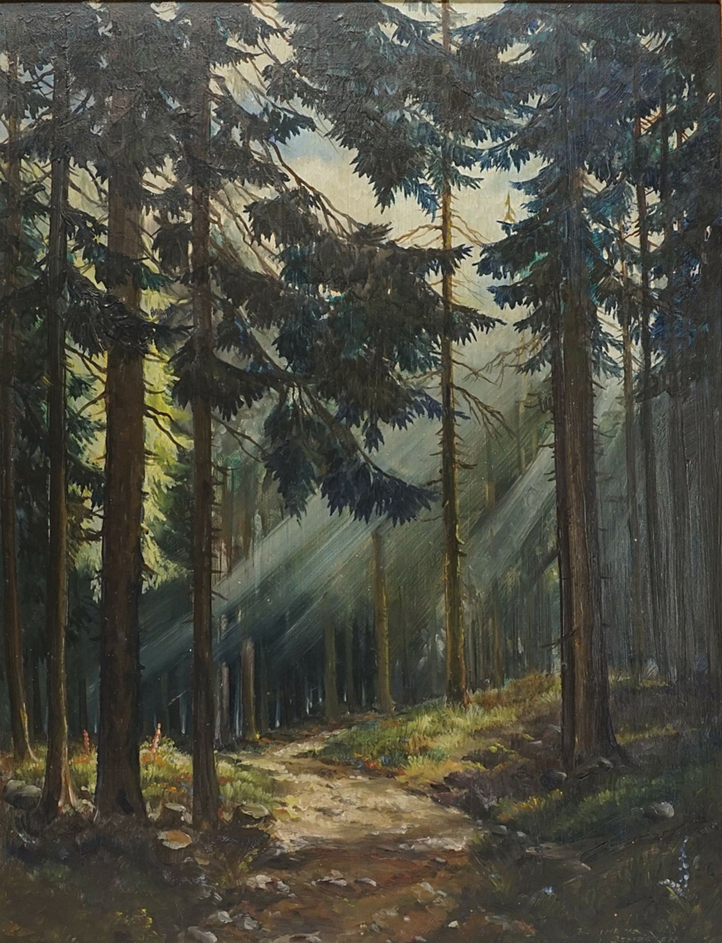 Unbekannter Künstler,  Waldlichtung im Harz