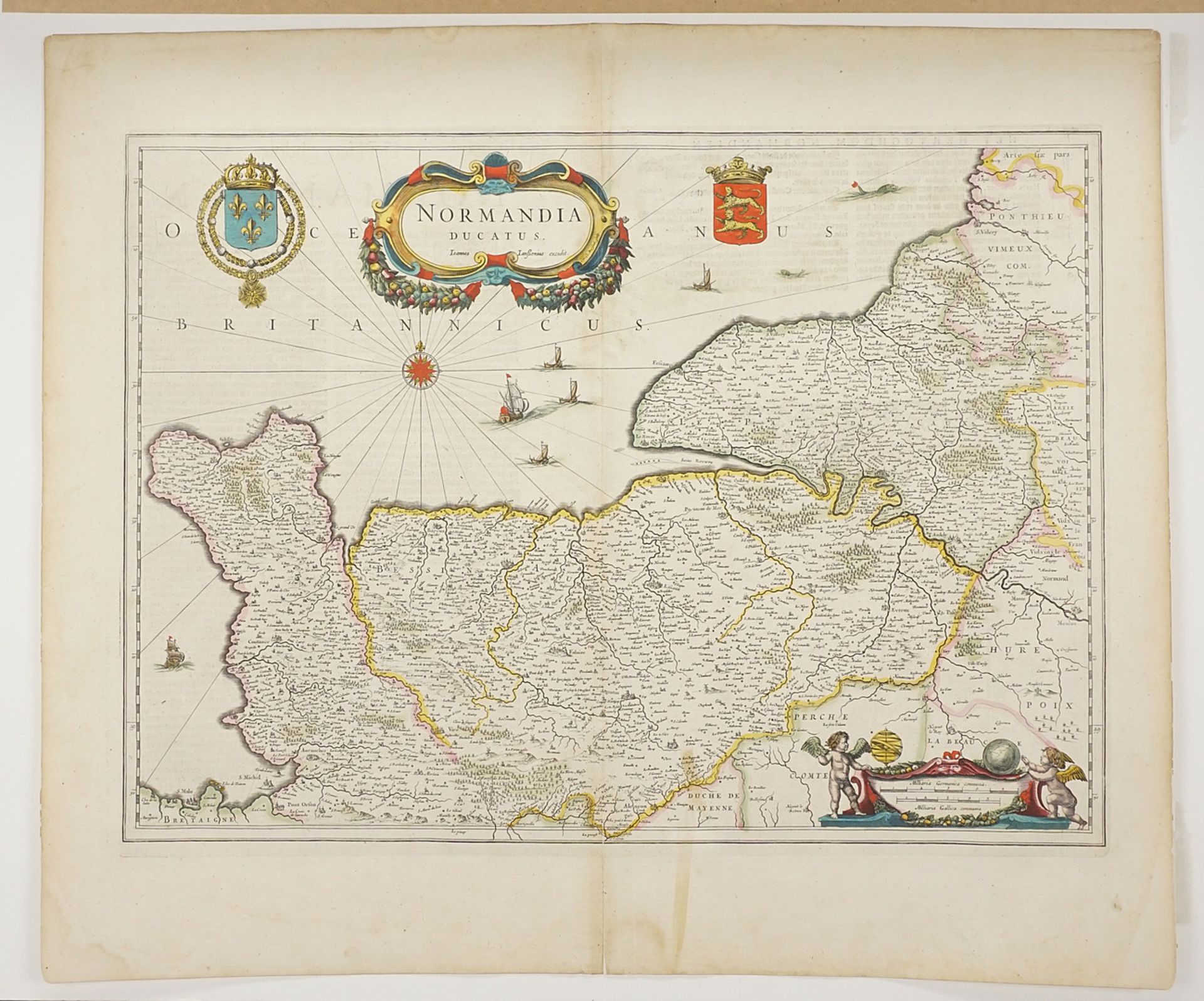 Johannes Janssonius,  "Normandia Ducatus" (Karte des Herzogtums Normandie) - Bild 3 aus 4