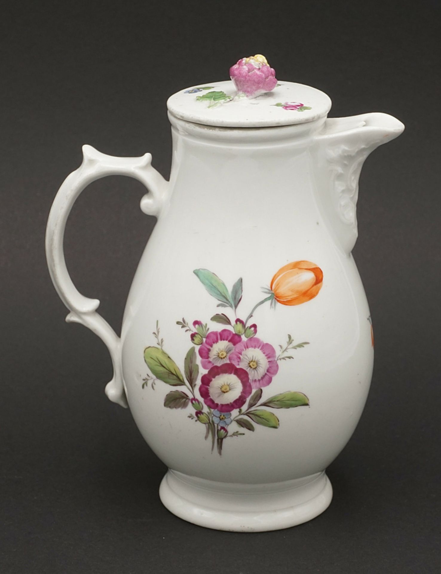 Fürstenberg coffee pot with flower painting - Image 2 of 4