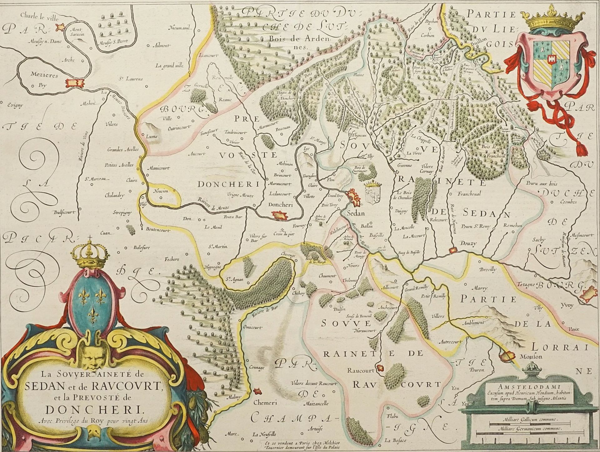 Henricus Hondius (1597-1651), Map of Sedan and Raucourt