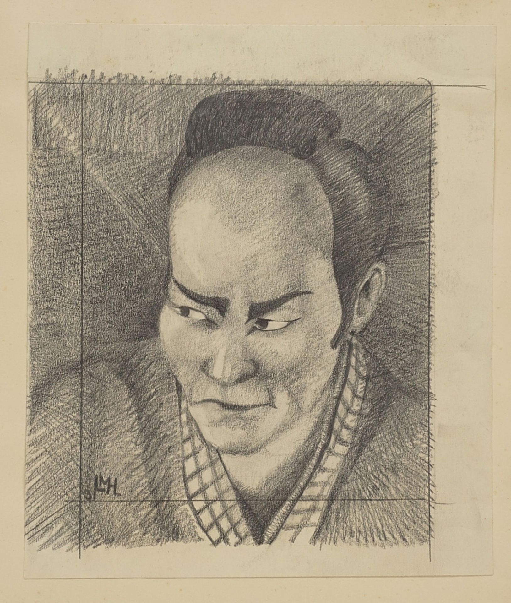 Monogrammist LMH, Three portraits and an illustration to Hinamatsuri - Image 2 of 5