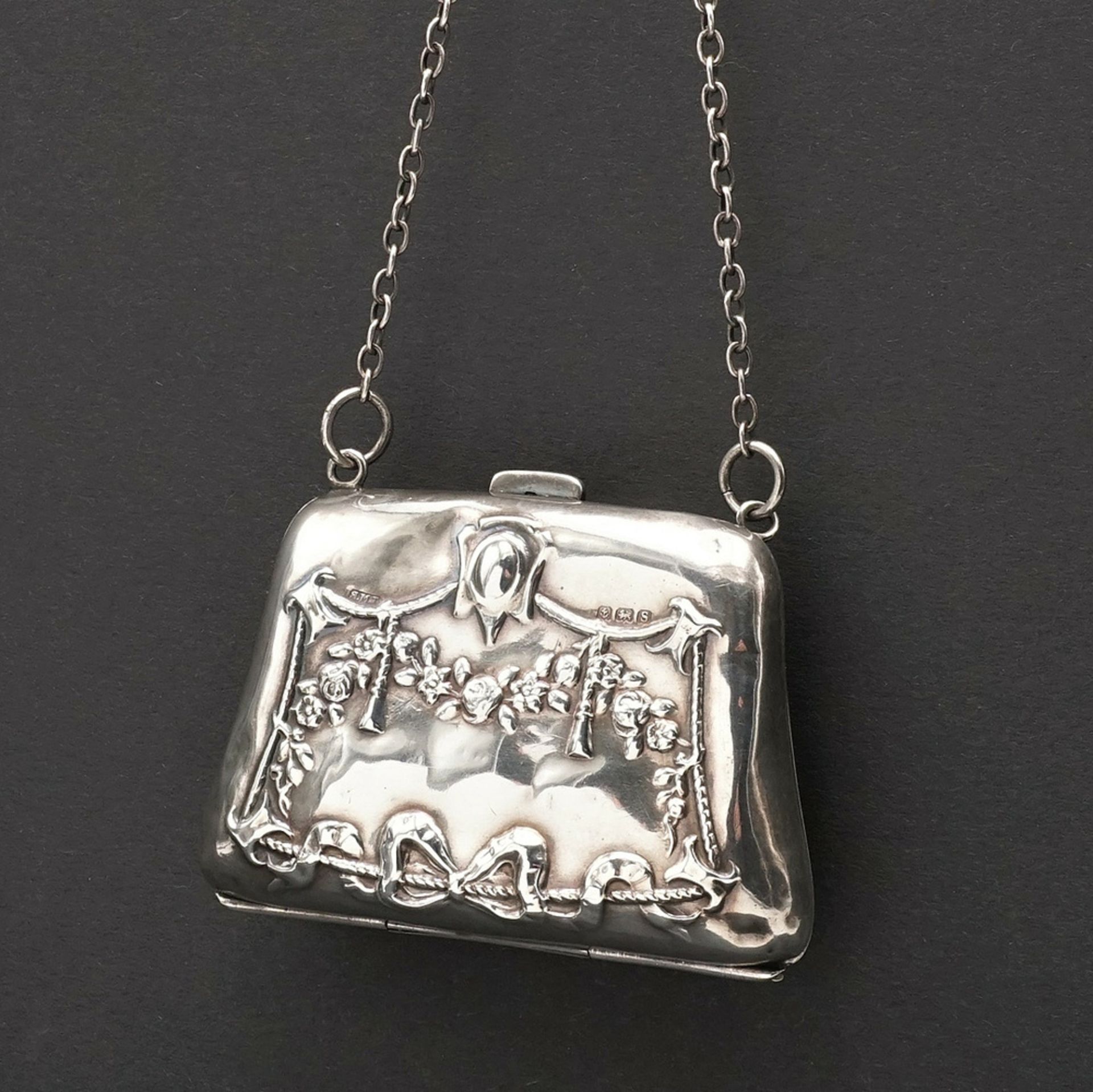 Silver wallet / bag, Art Nouveau