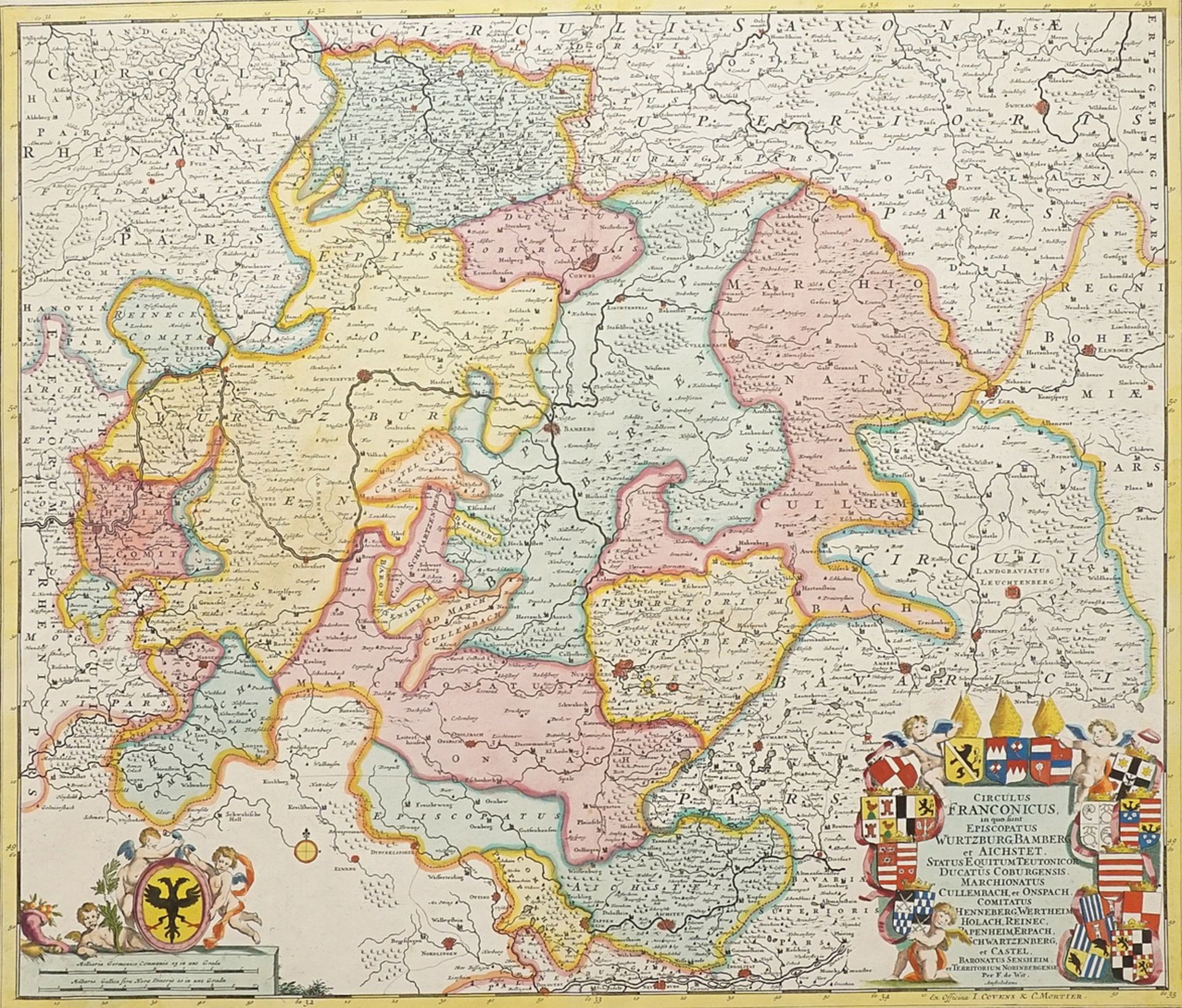 Frederik de Wit (arround 1629-1706), Map of Franconia