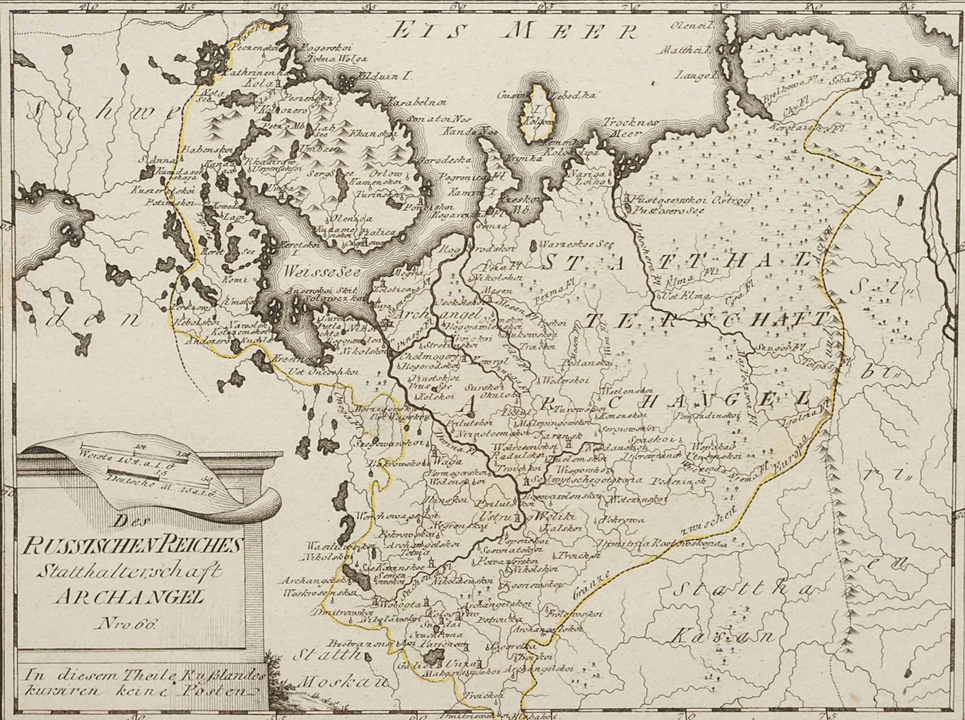 Franz Johann Joseph von Reilly (1766-1820), Map of the Arkhangelsk governorship
