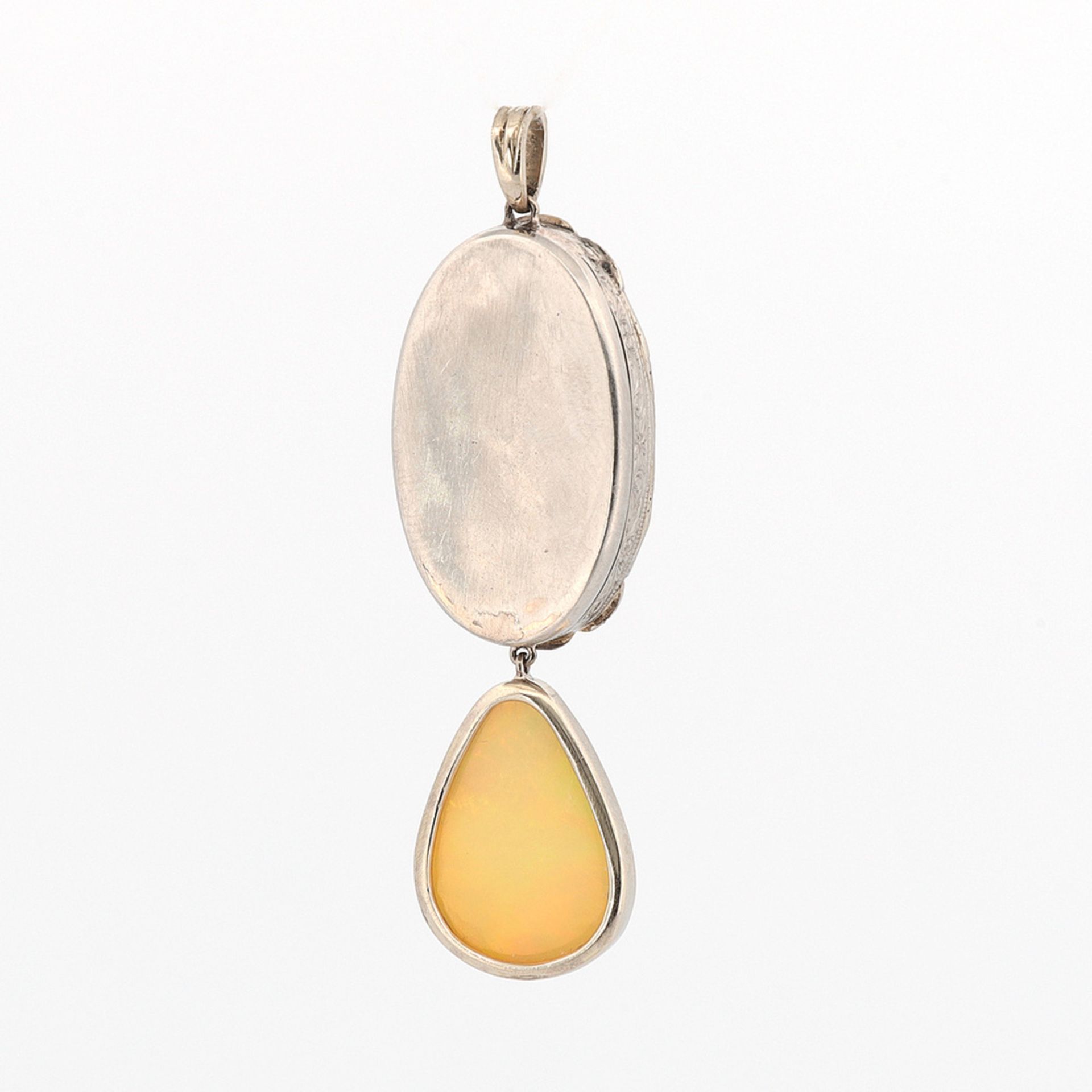 Art Deco pendant with white opals - Image 2 of 2