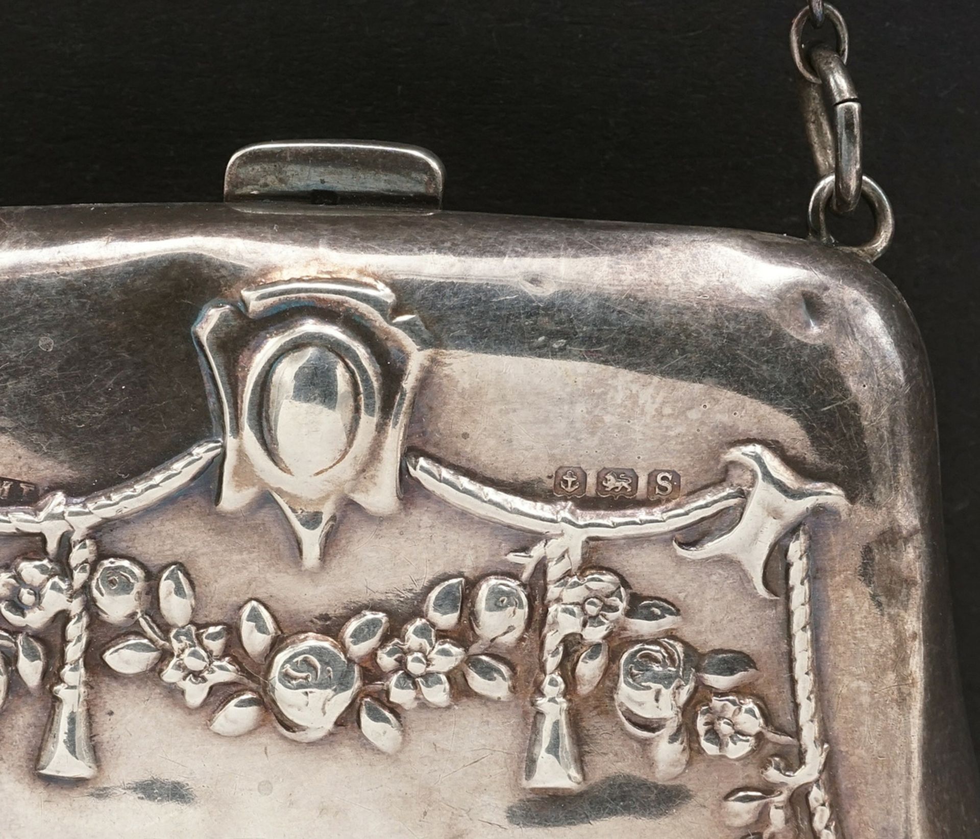 Silver wallet / bag, Art Nouveau - Image 5 of 6