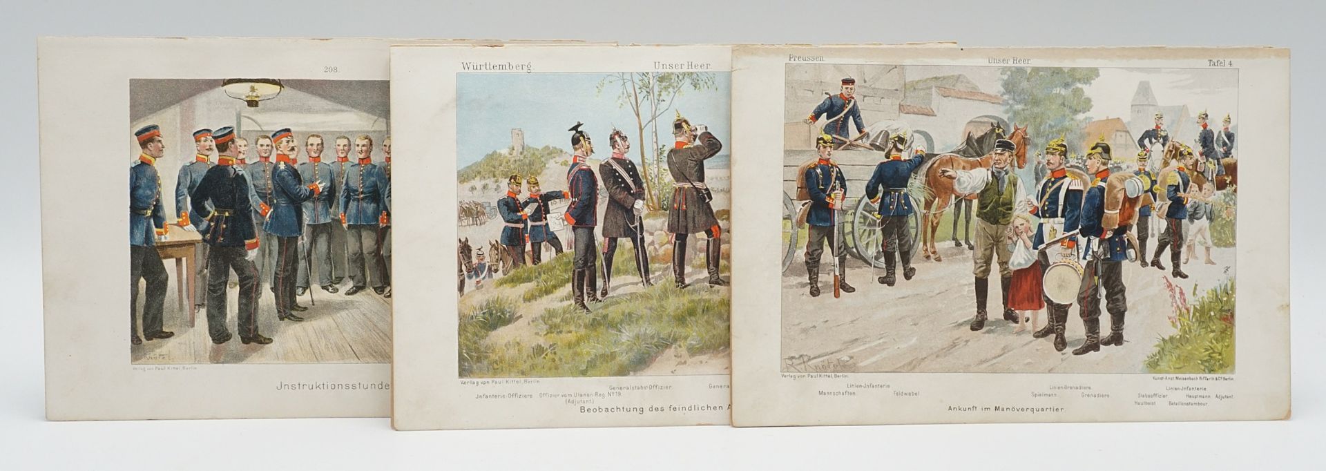 79 postcards and 23 color lithographs from the life of a soldier  - Image 2 of 4