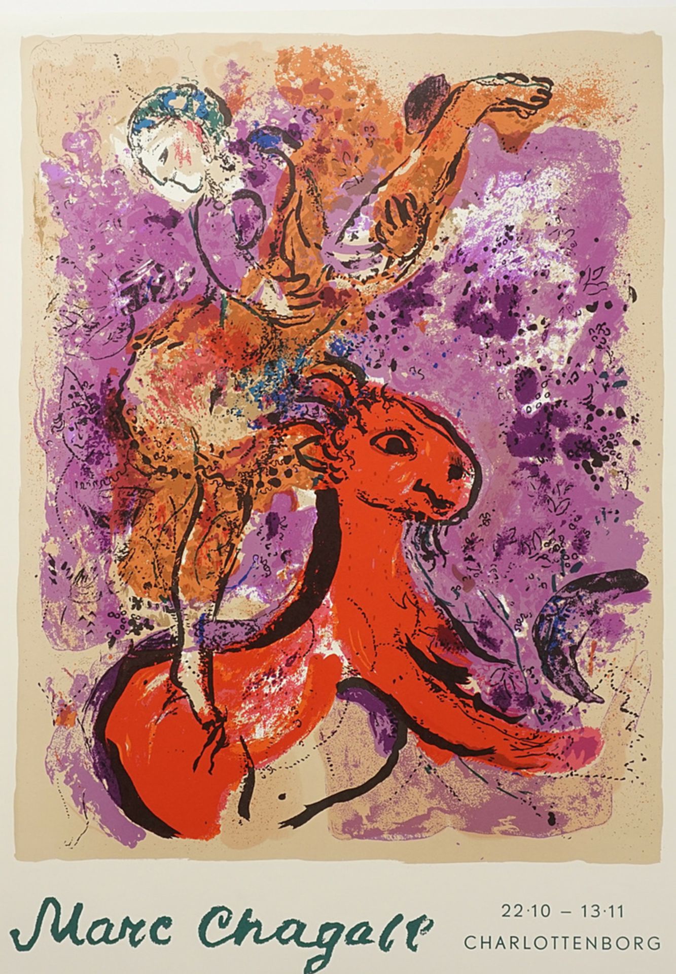 Marc Chagall (1887-1985), Poster for the exhibition at Charlottenborg, Copenhagen, 1960