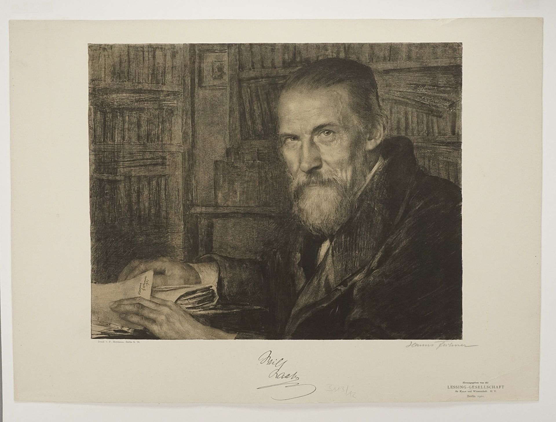 Hanns Fechner (1860-1931), "Wilhelm Raabe" - Image 3 of 4