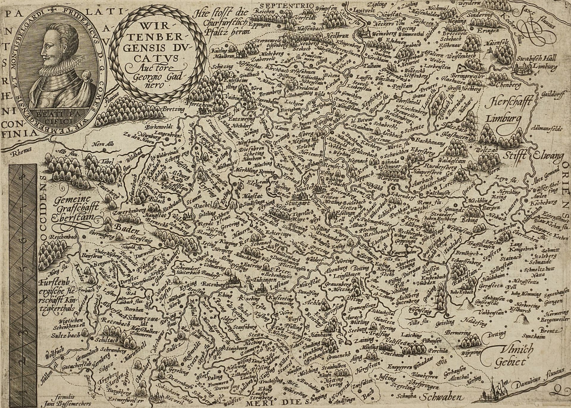 Mat(t)hias Quad (1557-1613), Map of Württemberg