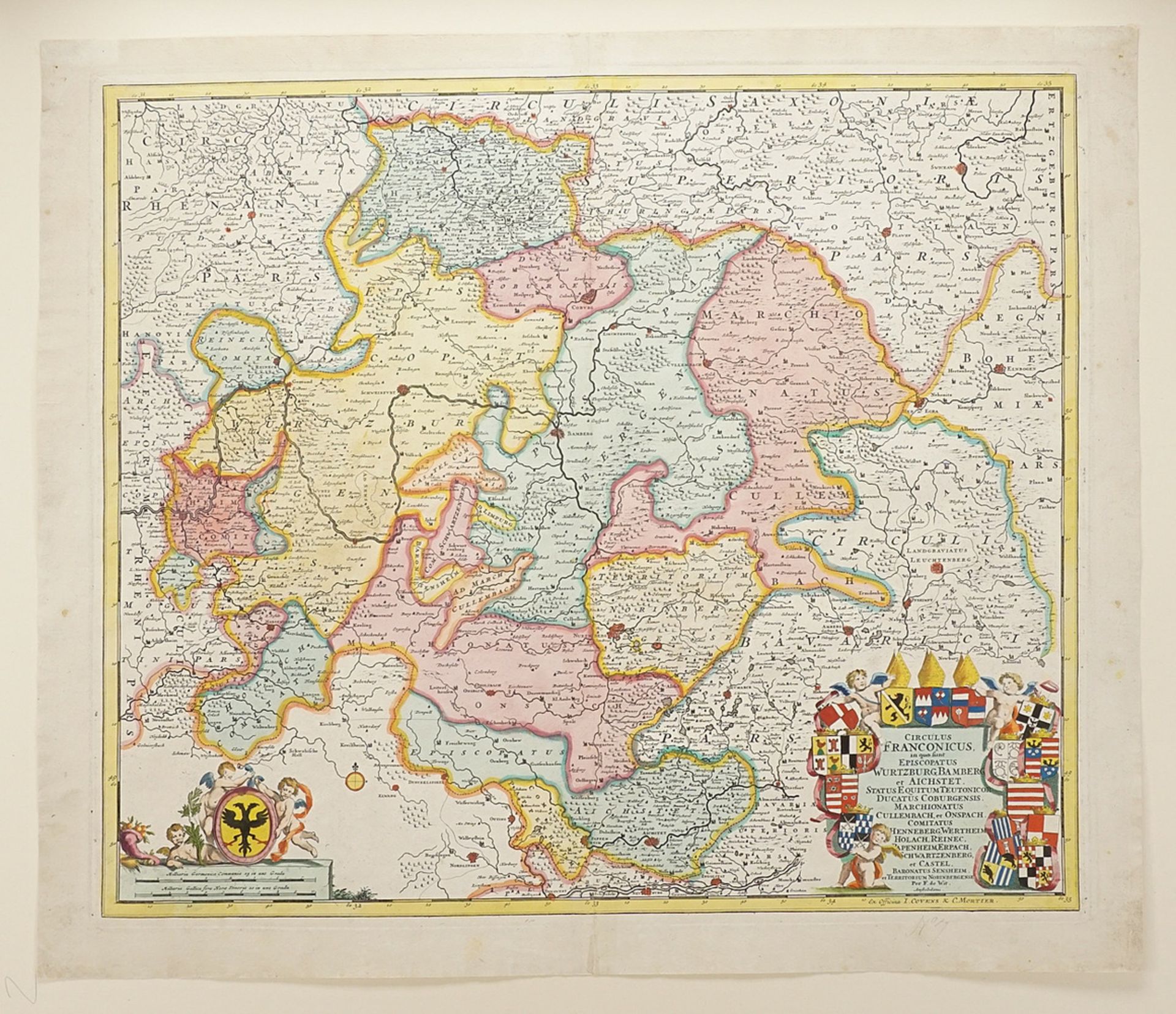 Frederik de Wit (arround 1629-1706), Map of Franconia - Image 3 of 3
