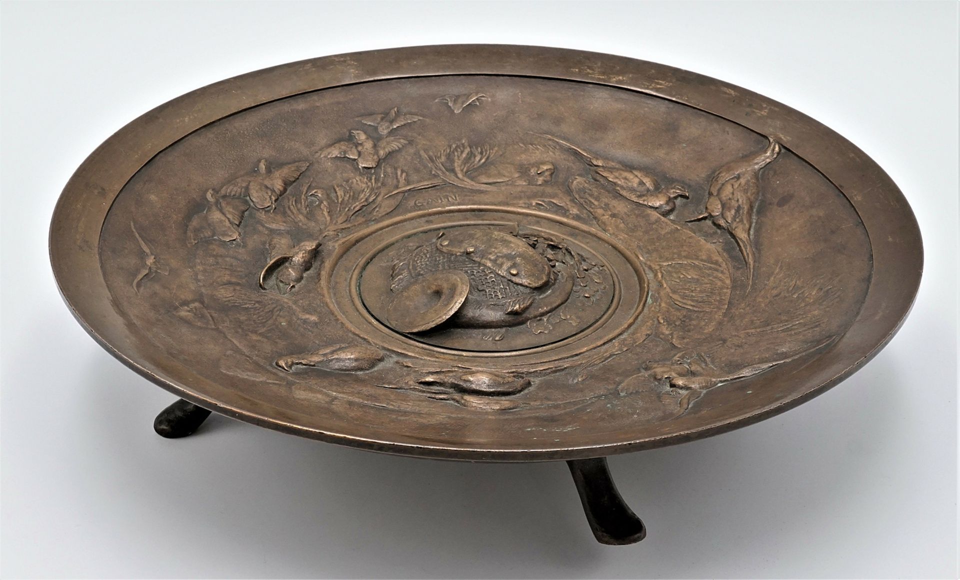 Auguste-Nicolas Cain (1821-1894), Hunting bowl, 2nd half of the 19th century