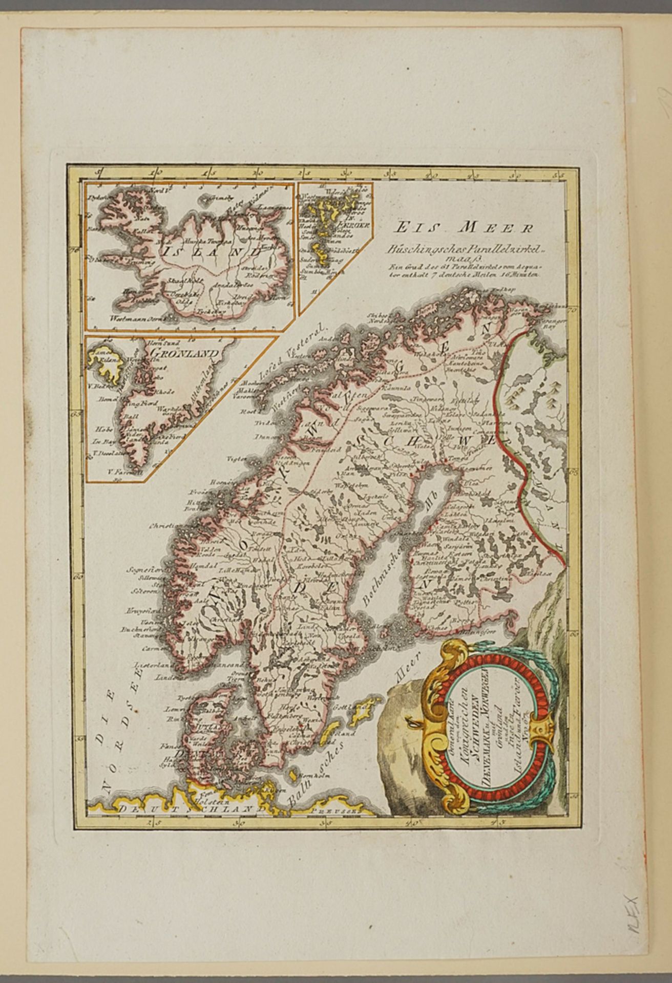 Franz Johann Joseph von Reilly (1766-1829), Map of Scandinavia - Image 3 of 3
