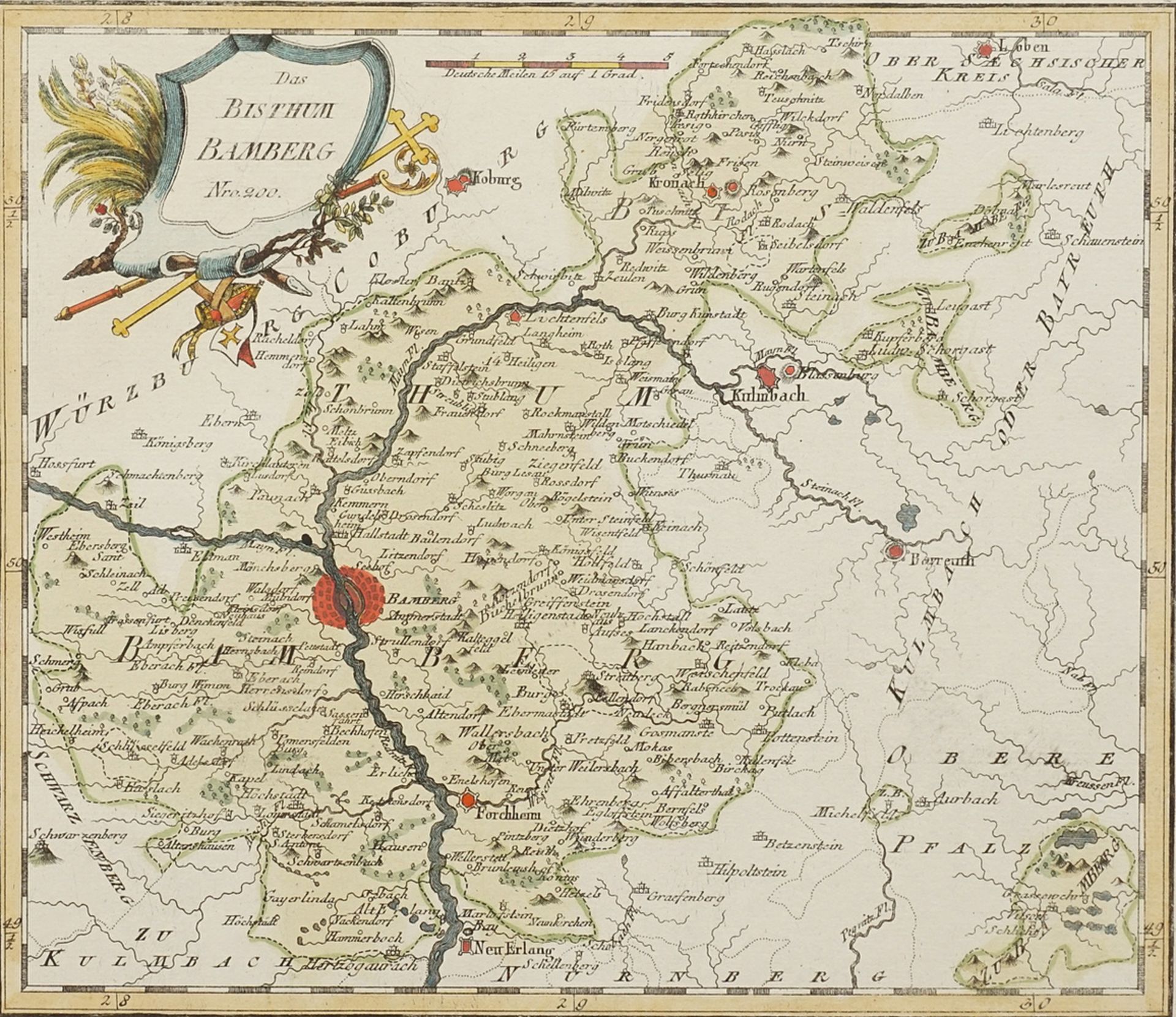 Franz Johann Joseph von Reilly (1766-1820), Map of the Bishopric of Bamberg