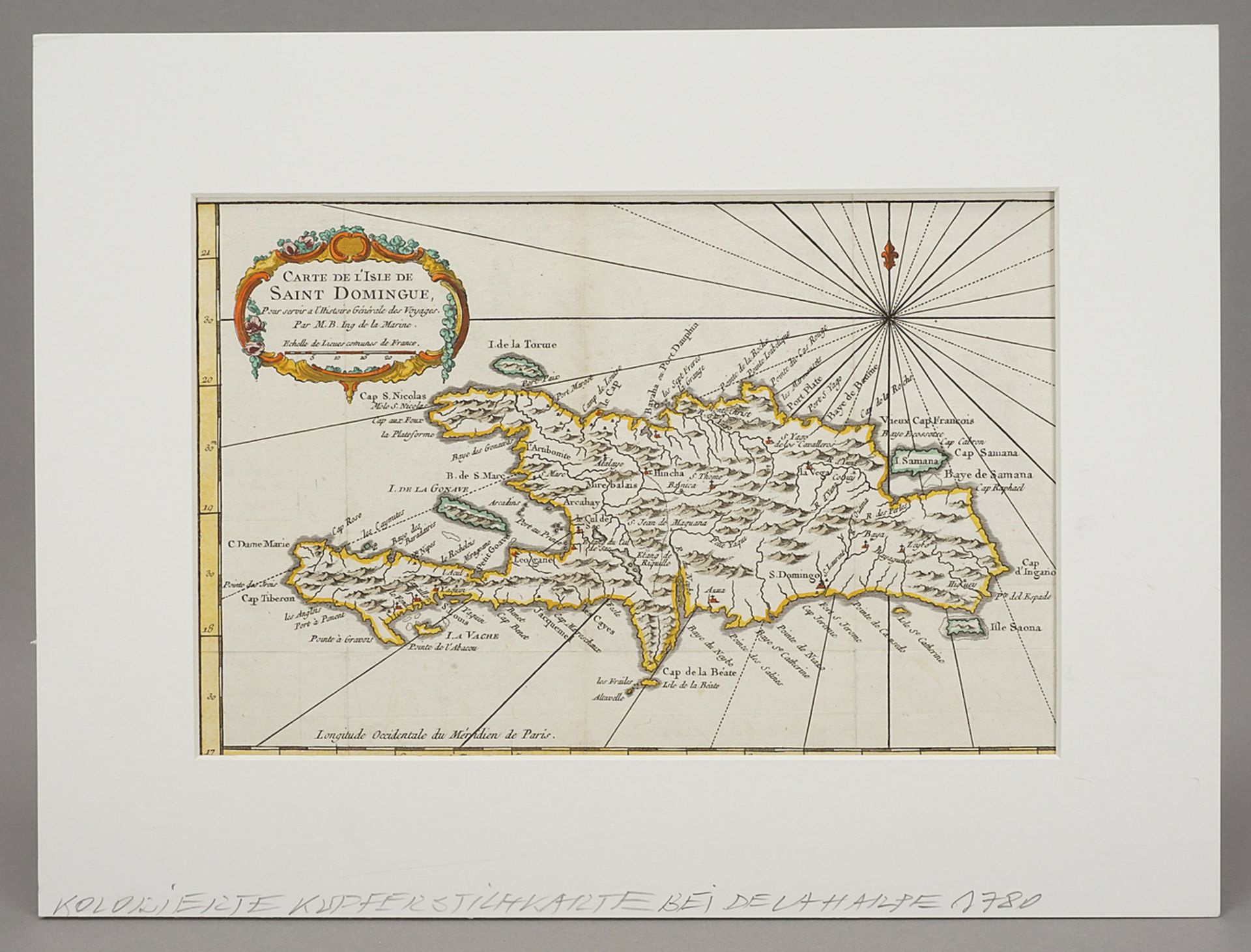 Map of the island of Saint Domingue - Image 2 of 3