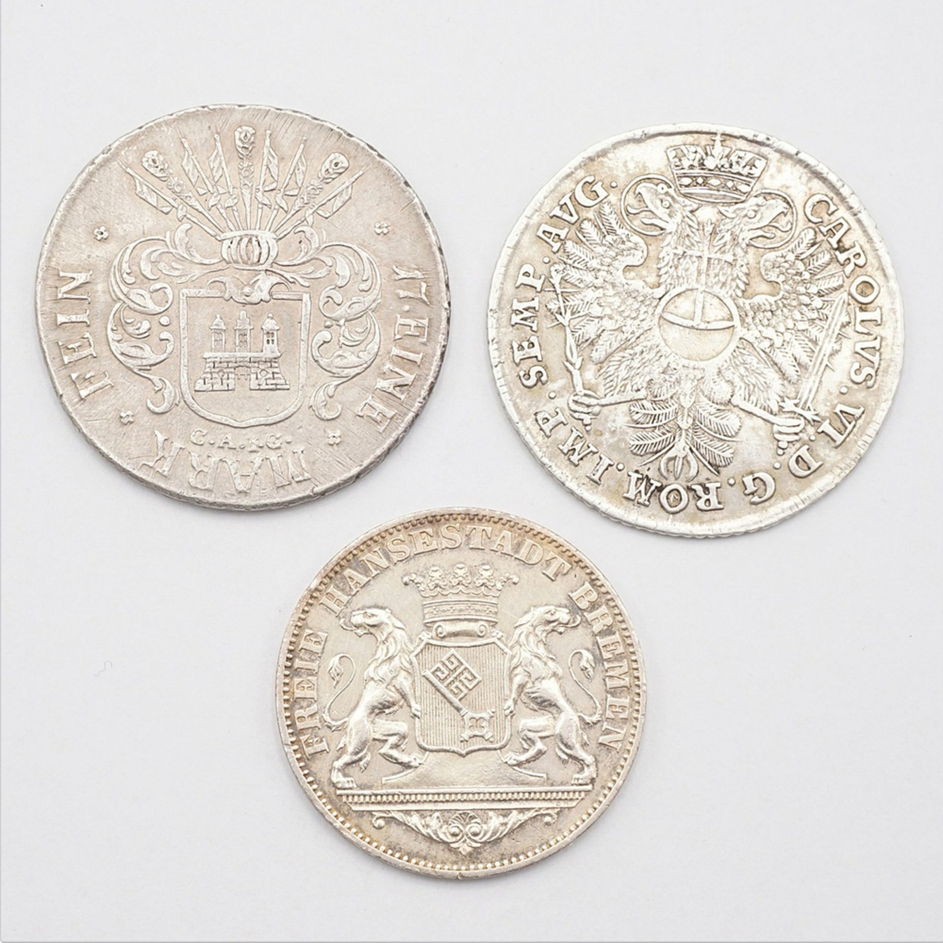 Three coins from Hamburg and Bremen - Image 2 of 2