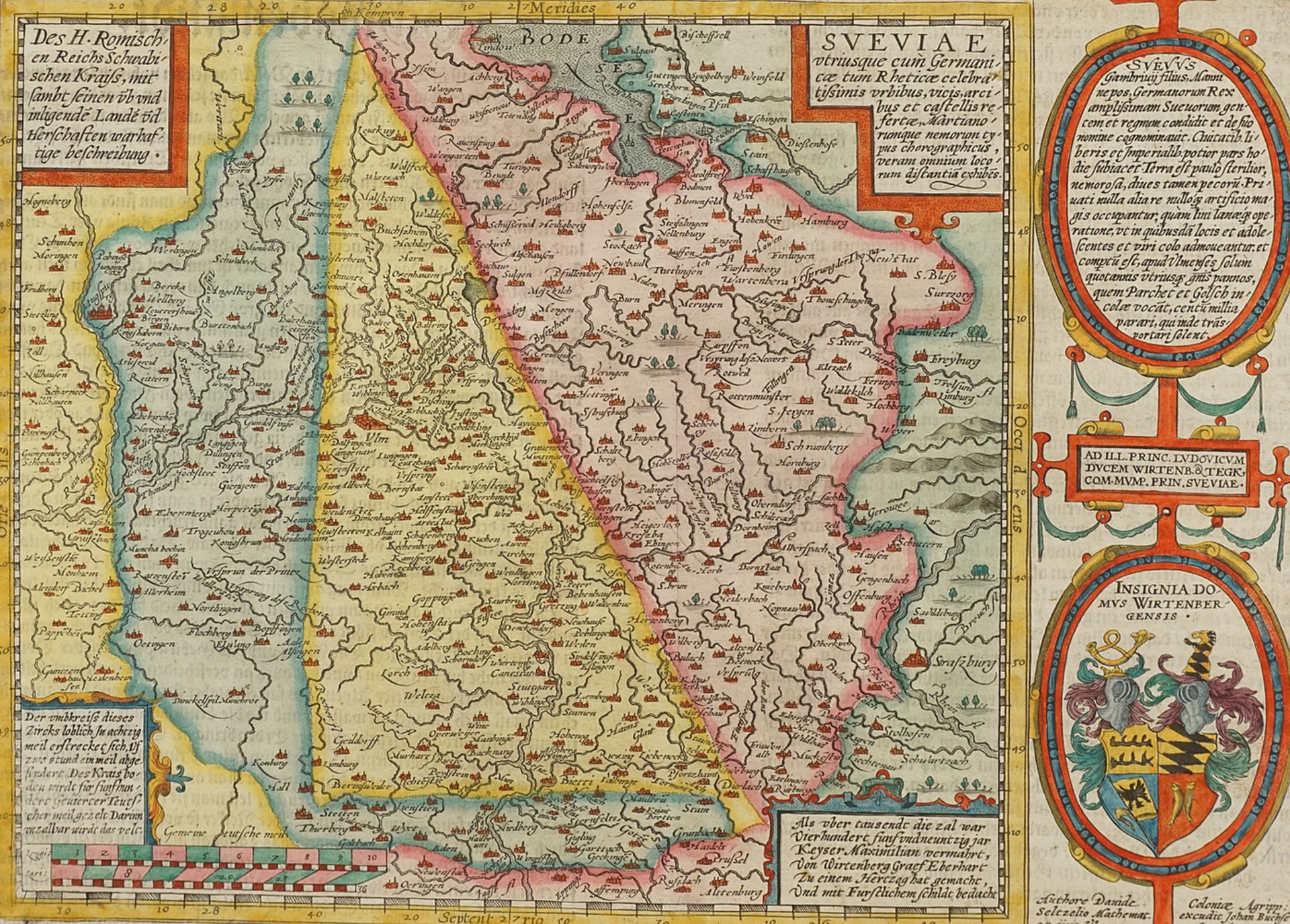 Mat(t)hias Quad (1557-1613), Map of Swabia