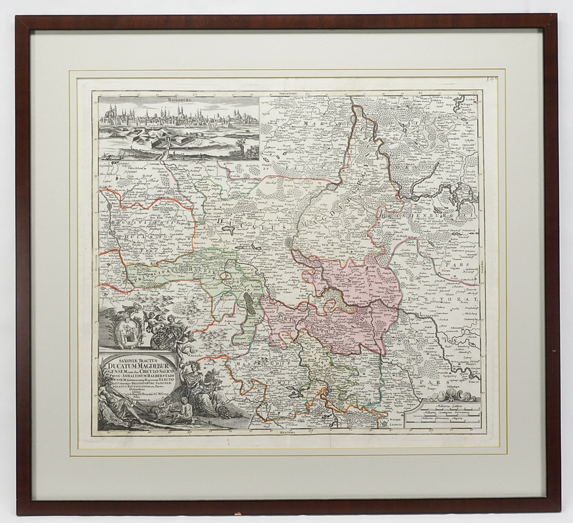 Johann Baptist Homann (1664-1724) (heirs), Map of the Duchy of Magdeburg - Image 2 of 2