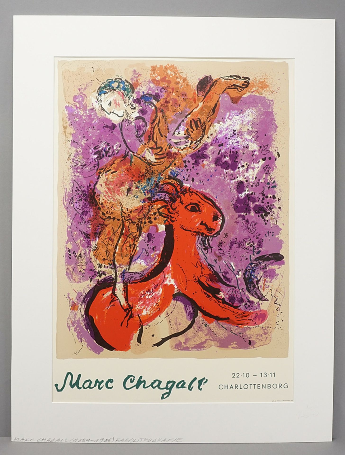 Marc Chagall (1887-1985), Poster for the exhibition at Charlottenborg, Copenhagen, 1960 - Image 2 of 3