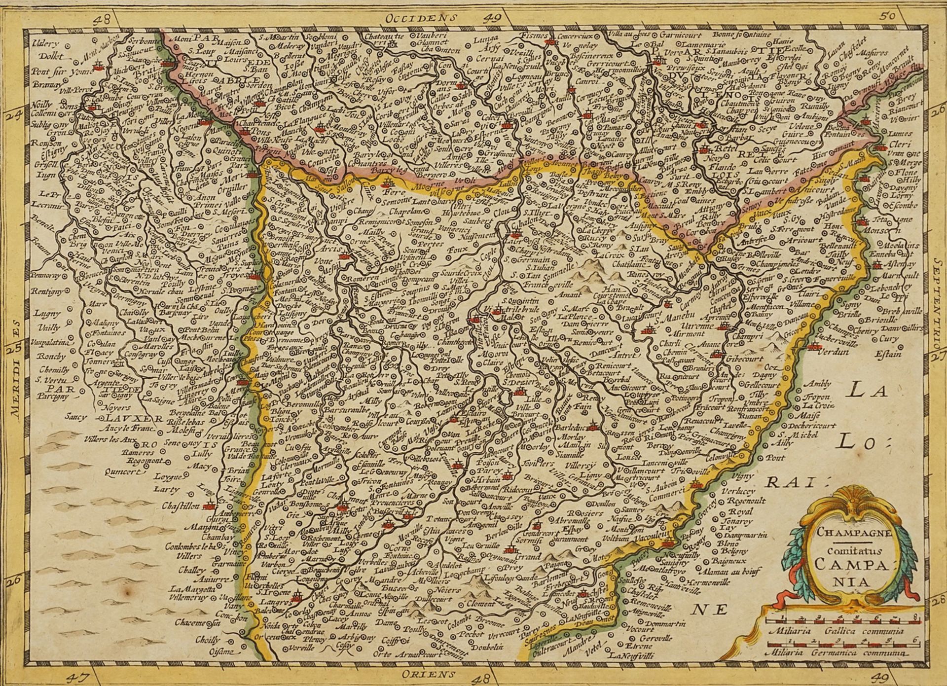Johannes Janssonius (1588-1664), Map of Champagne