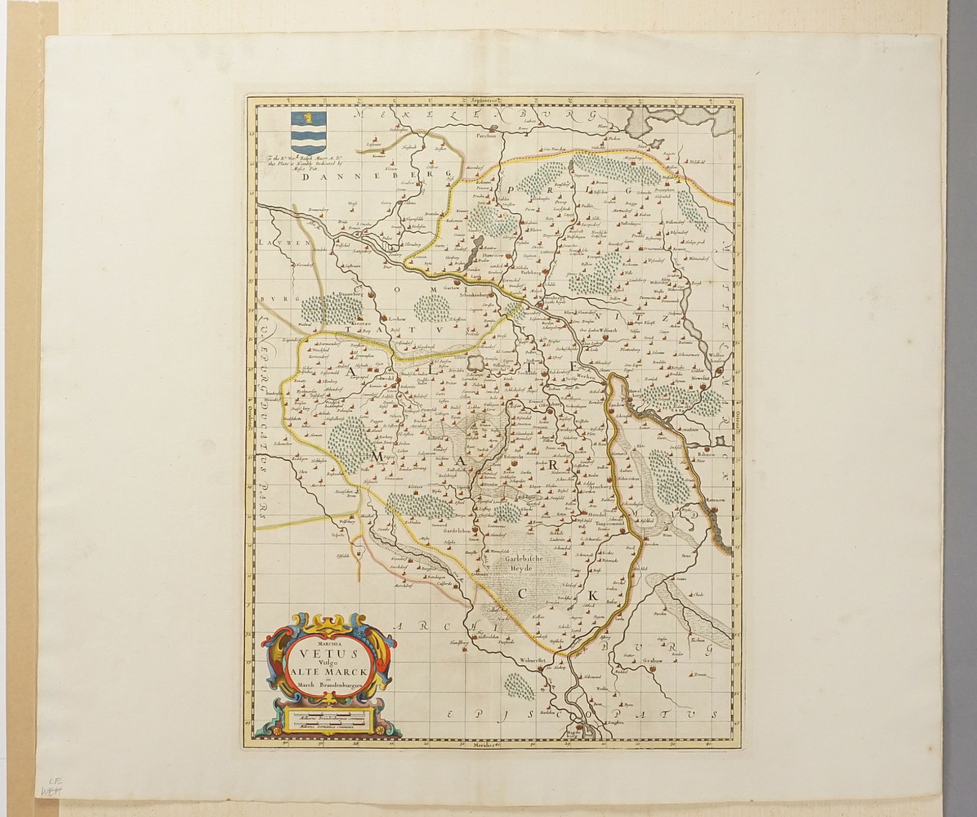 Johannes Janssonius (1588-1664), Map of the Altmark - Image 3 of 3