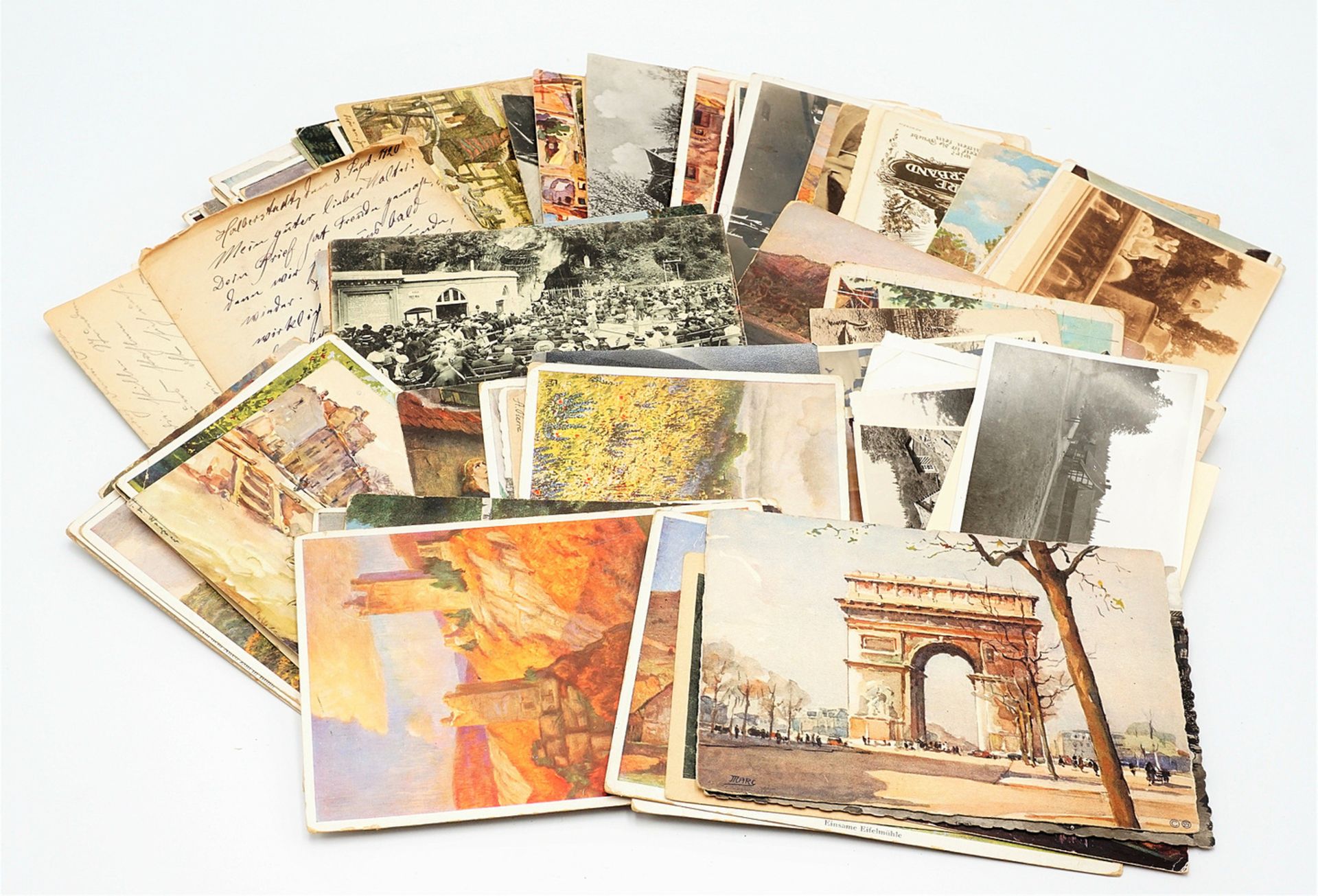 129 postcards and documents by Walter Gemm