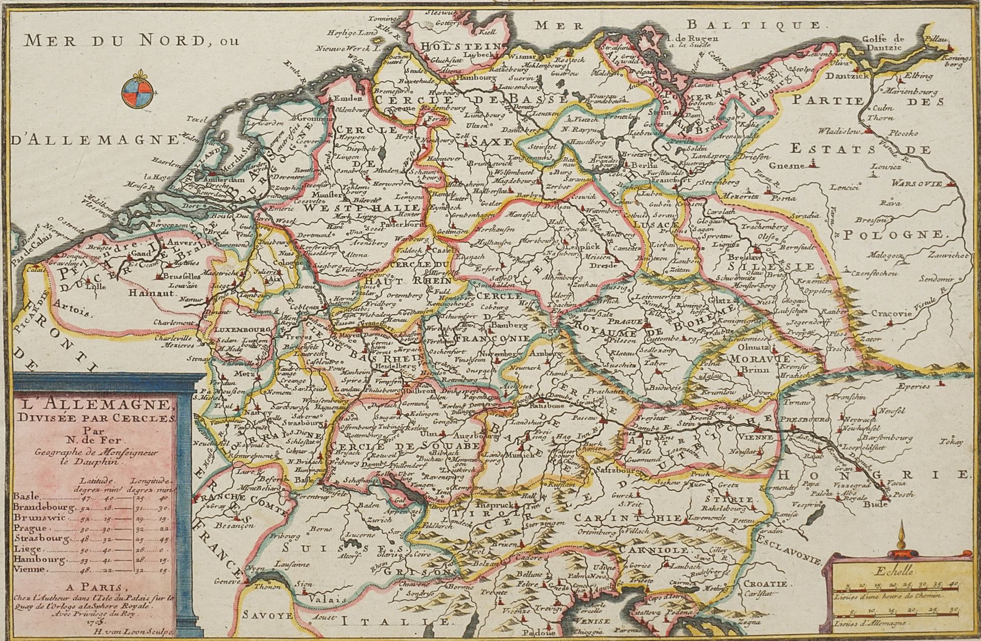 Herman van Loon, Map of Germany with its circles