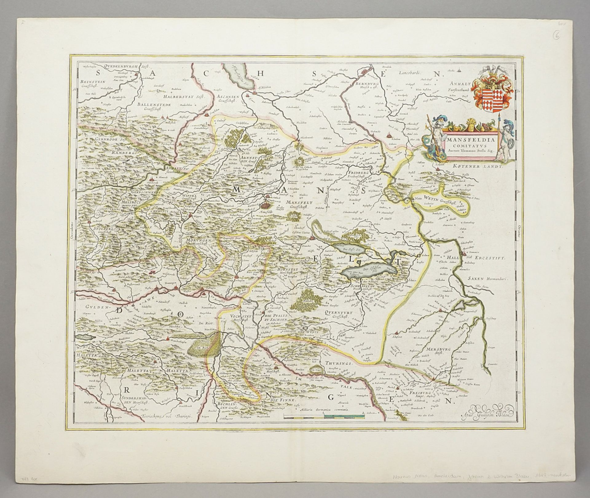 "Mansfeldia comitatus" (Map of Mansfeld) - Image 2 of 3