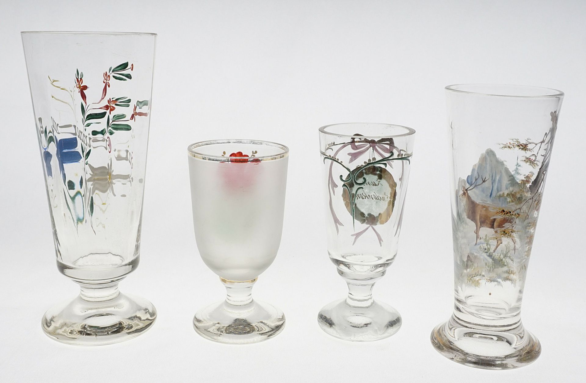Four souvenir glasses, around 1900 - Image 2 of 2
