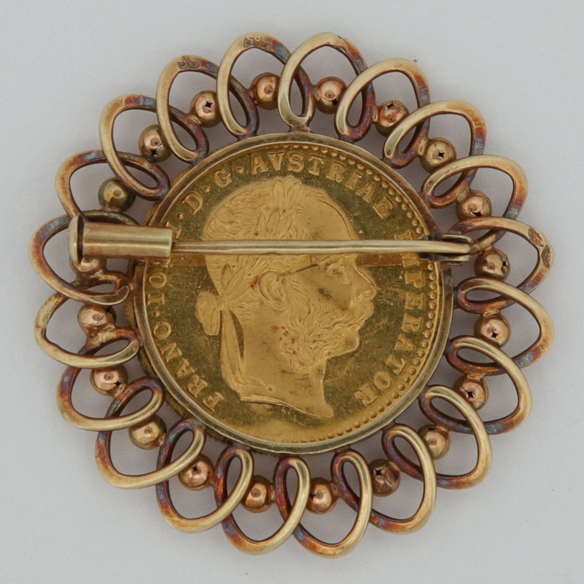 Brooch with 1 Dukaten gold coin - Image 2 of 2