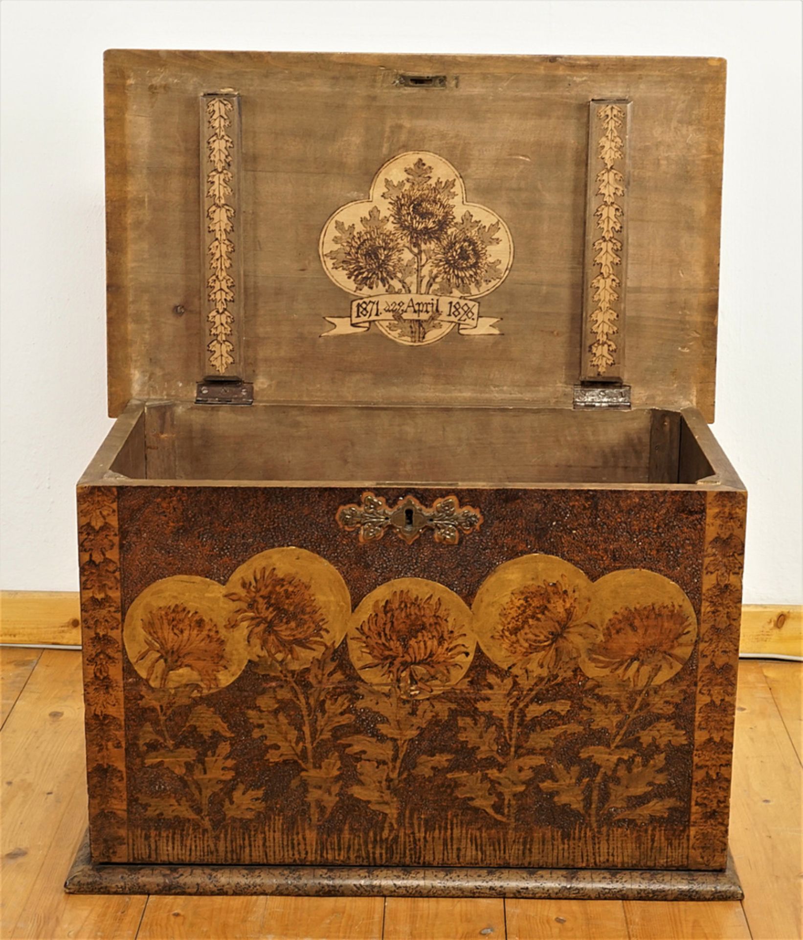Small wooden chest, beech - Image 4 of 6