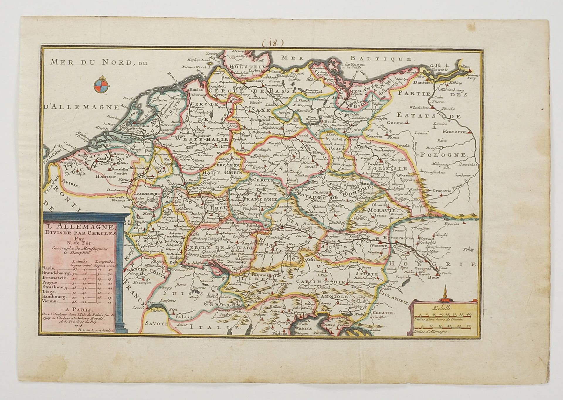 Herman van Loon, Map of Germany with its circles - Image 3 of 3