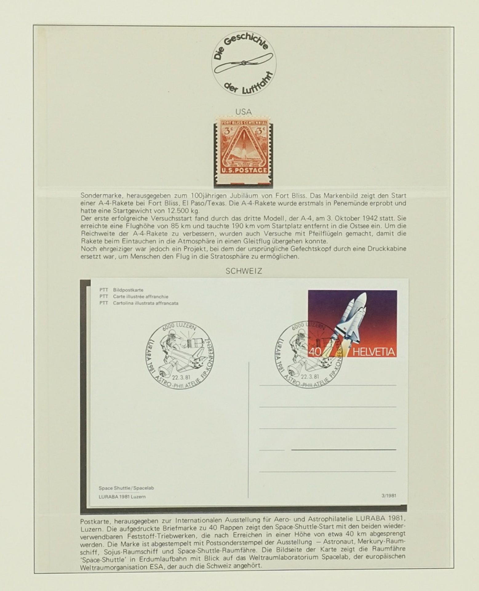 Briefmarkensammlung "Die Geschichte Der Luftfahrt" - Bild 3 aus 4