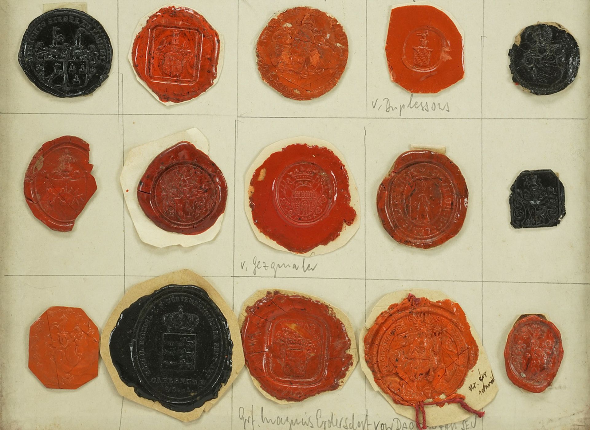 77 imprints of coats of arms seals of noble German families - Image 3 of 3