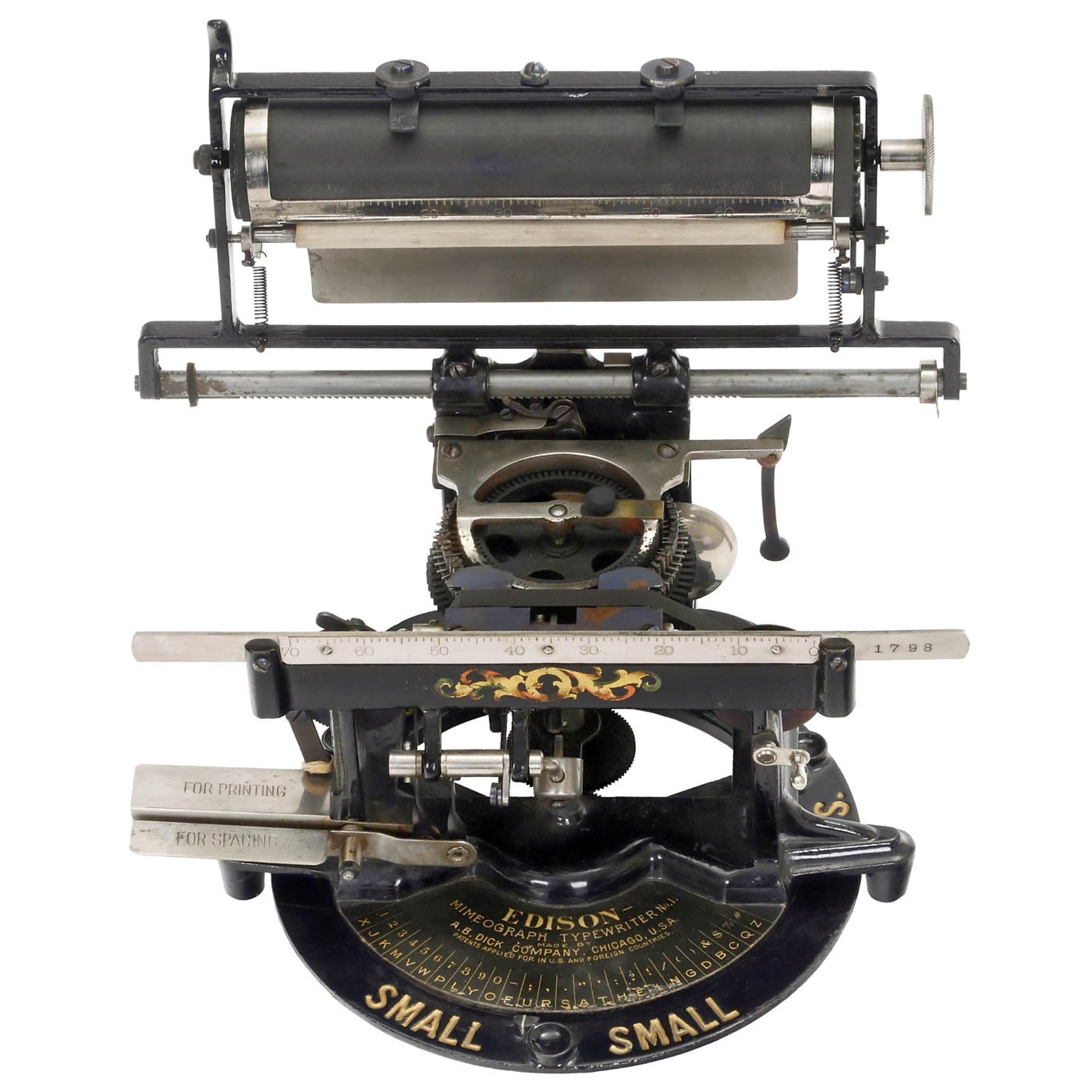 "Edison Mimeograph" Typewriter No. 1, 1894 - Bild 3 aus 5