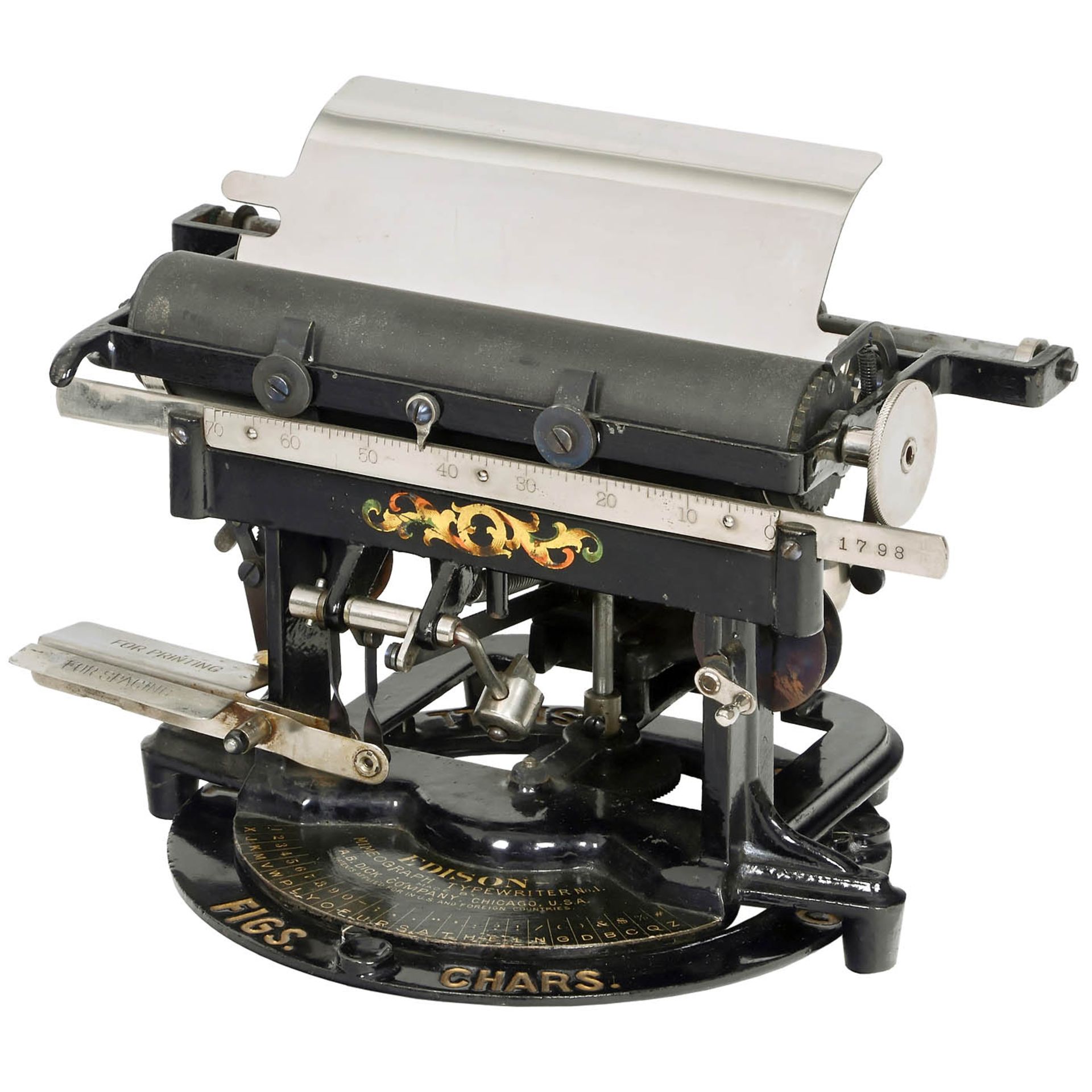 "Edison Mimeograph" Typewriter No. 1, 1894