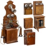 Bavarian Wall Telephone Station by Reiner and Spare Parts, c. 1900