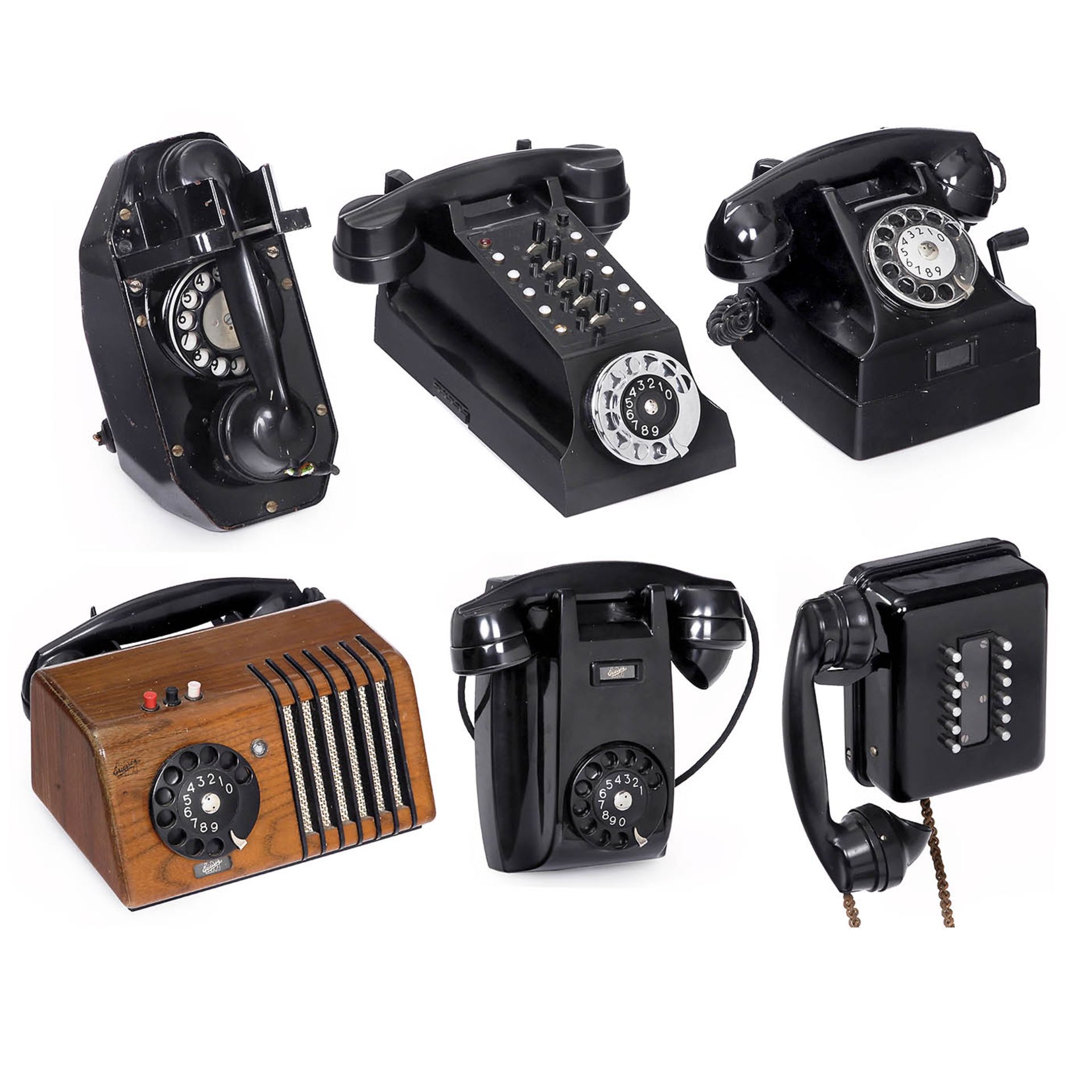 Six Office or Company Telephones, c. 1950