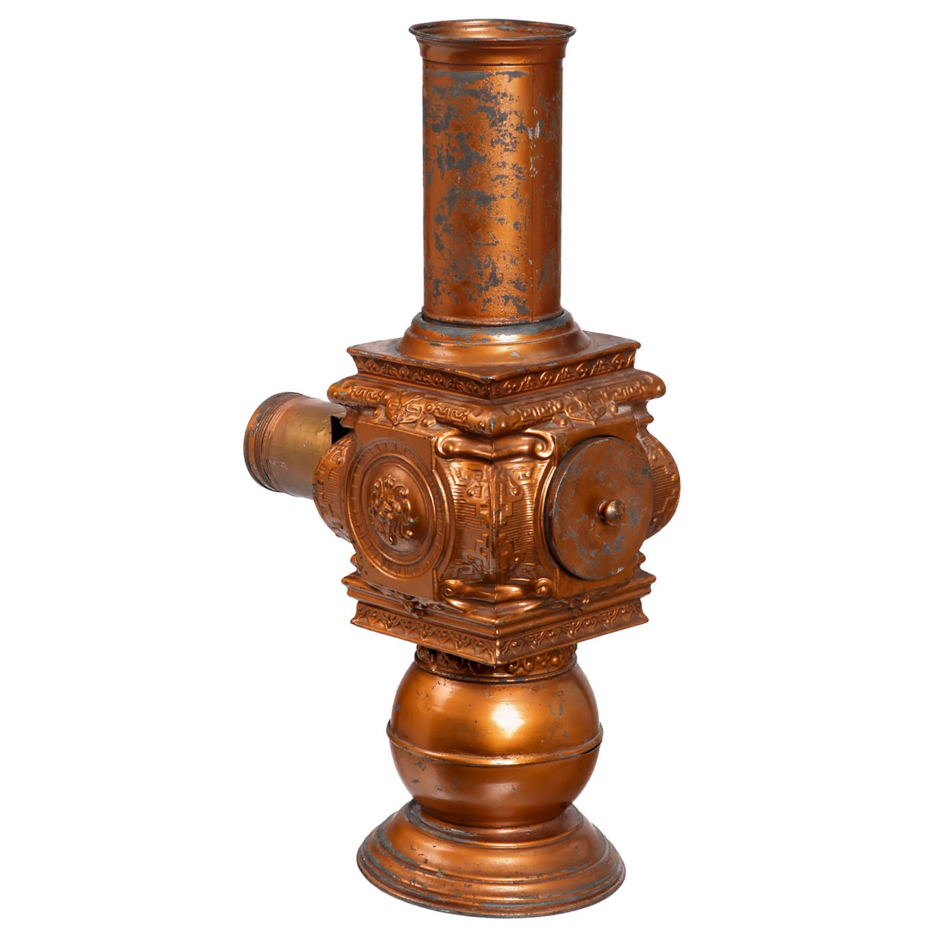 Copper-Colored "Lampadophore" Magic Lantern, c. 1893 - Bild 2 aus 2