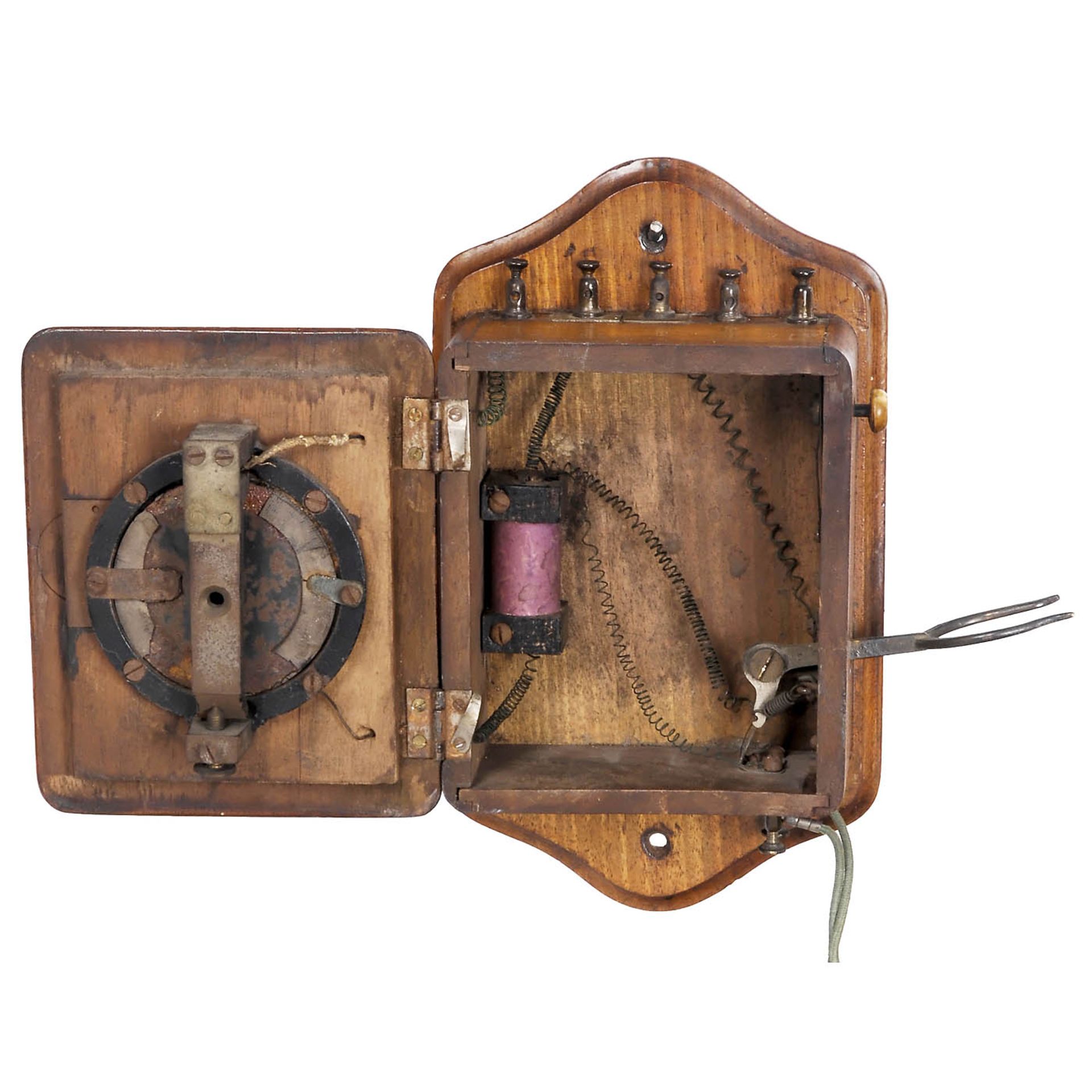 Belgian Wall Telephone with Blake Transmitter, c. 1880 - Bild 2 aus 2