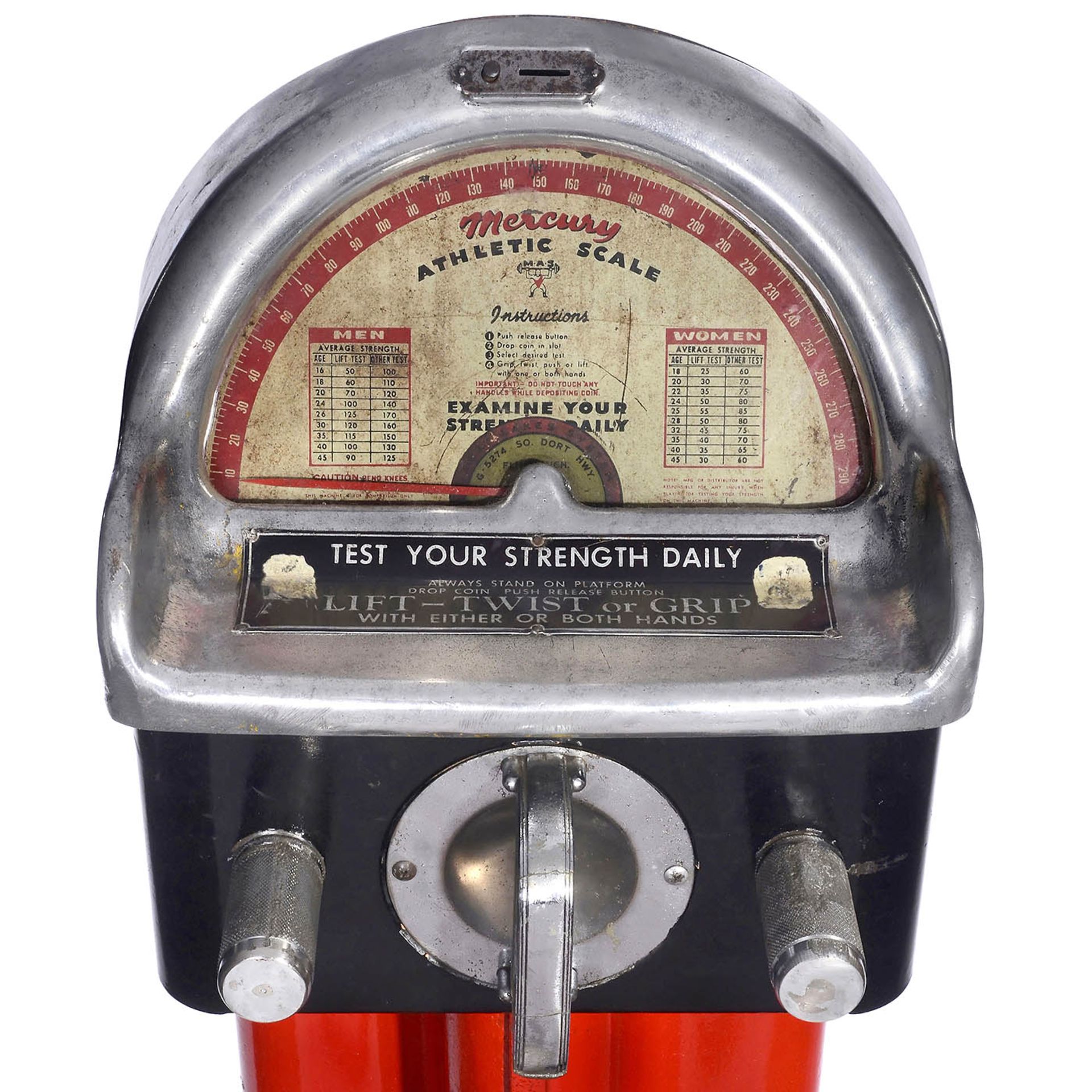 "Mercury Athletic Scale" Strength Tester, c. 1950 - Bild 2 aus 2