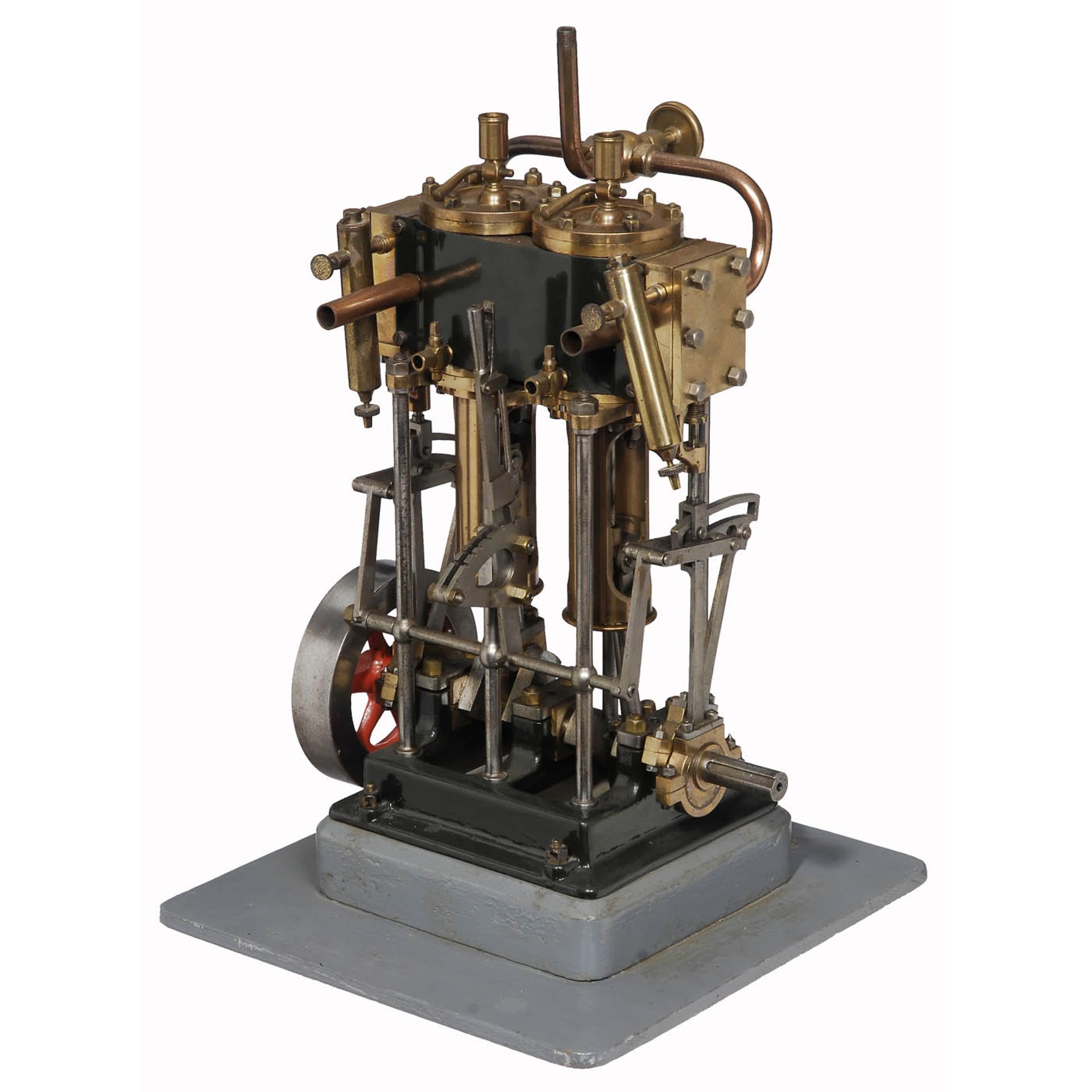 Precision Model of a Vertical Twin-Cylinder Steam Engine, c. 1960 - Bild 2 aus 2