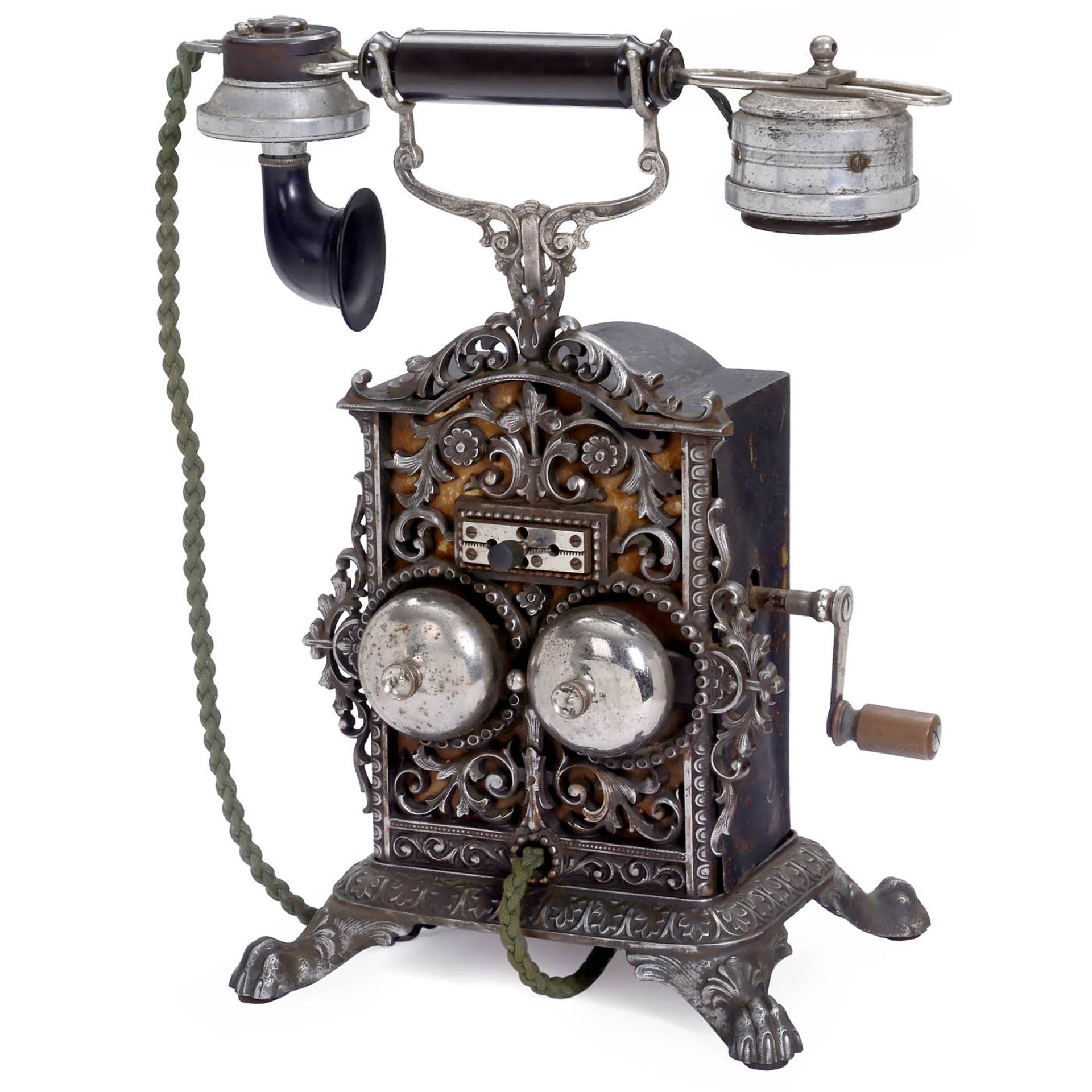 Very Rare Deluxe Telephone by Elektrisk Bureau Kristiania, c. 1894 - Bild 2 aus 4