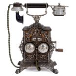 Very Rare Deluxe Telephone by Elektrisk Bureau Kristiania, c. 1894